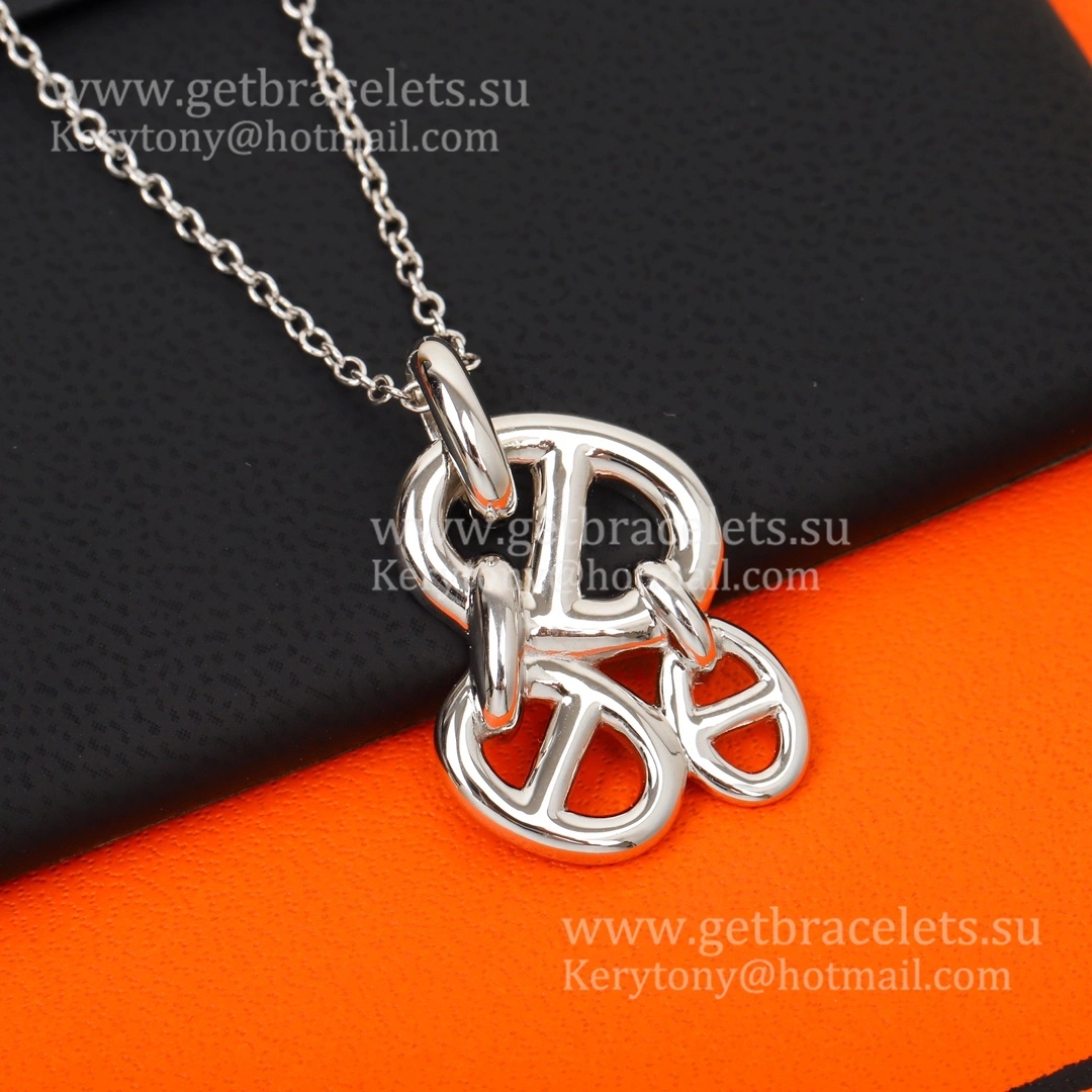 Women’s Latest Style Hermes Trio Farandole Necklace in Sliver