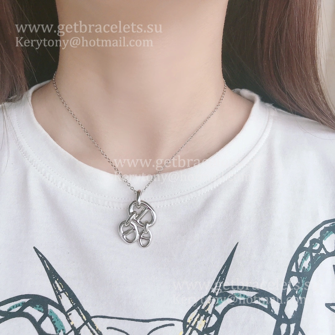 Women’s Latest Style Hermes Trio Farandole Necklace in Sliver