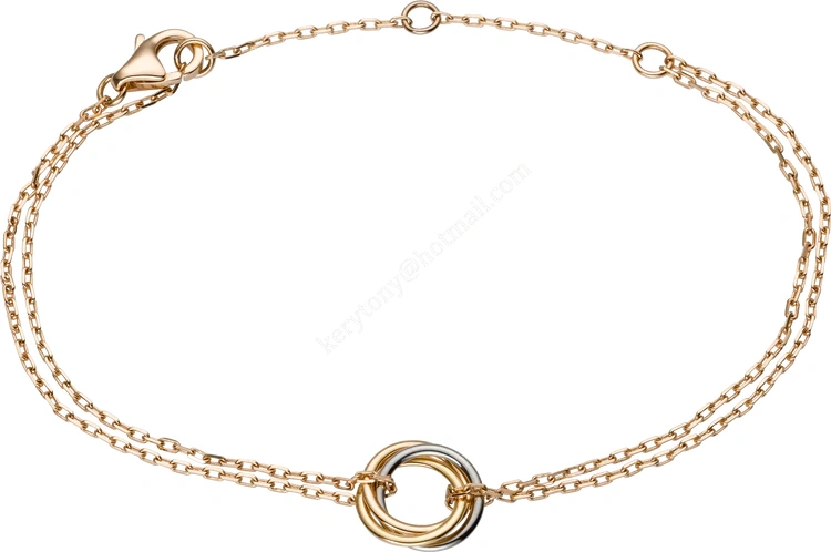 Women’s Summer Cartier Trinity Bracelet White Gold Yellow God Rose Gold B6036818 Fashion