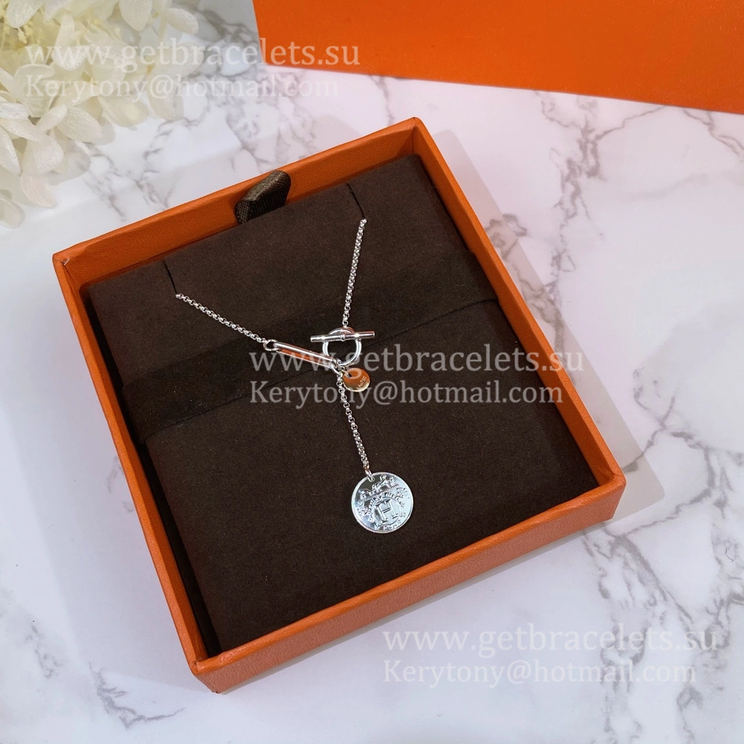 Worthy Hermes Ex-Libris Pendant White Gold With 1 Diamonds