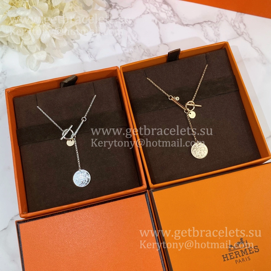 Worthy Hermes Ex-Libris Pendant White Gold With 1 Diamonds