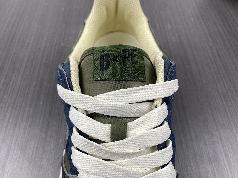 Classic A Bathing Ape Bape SK8 Sta Army Green Dark Blue 697