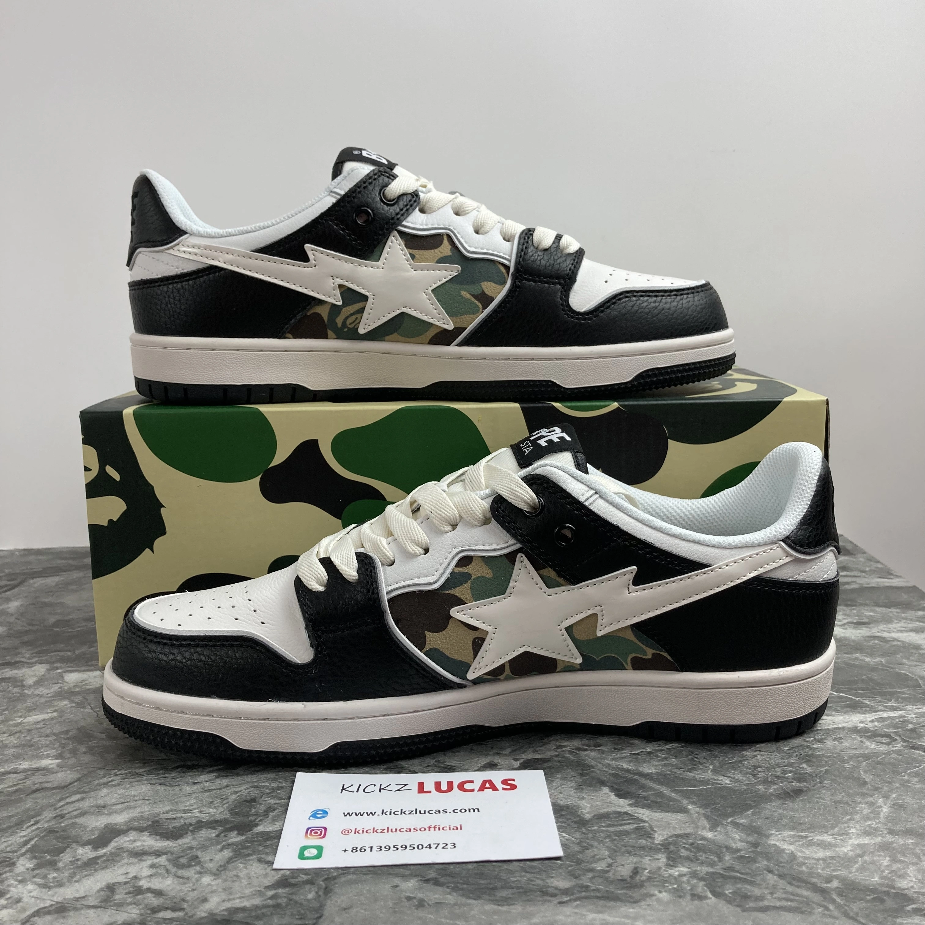 A Bathing Ape Bape SK8 Sta Black 1H20-191- Comfortable 695