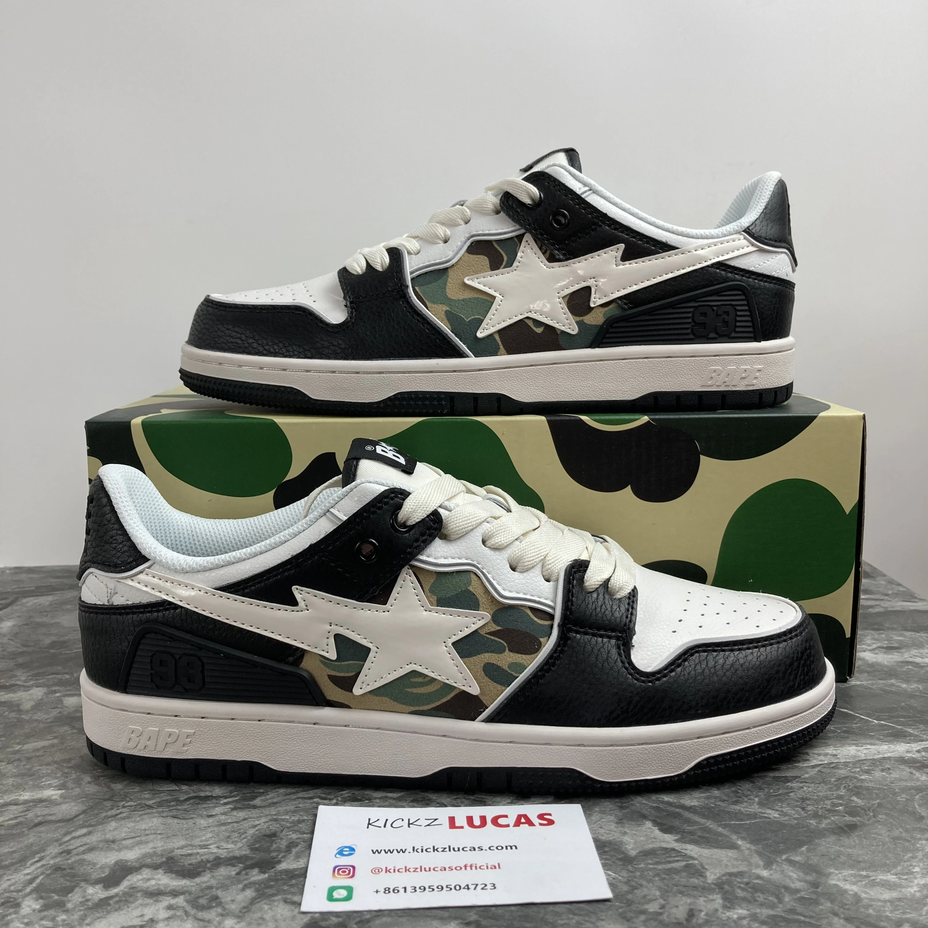 A Bathing Ape Bape SK8 Sta Black 1H20-191- Comfortable 695