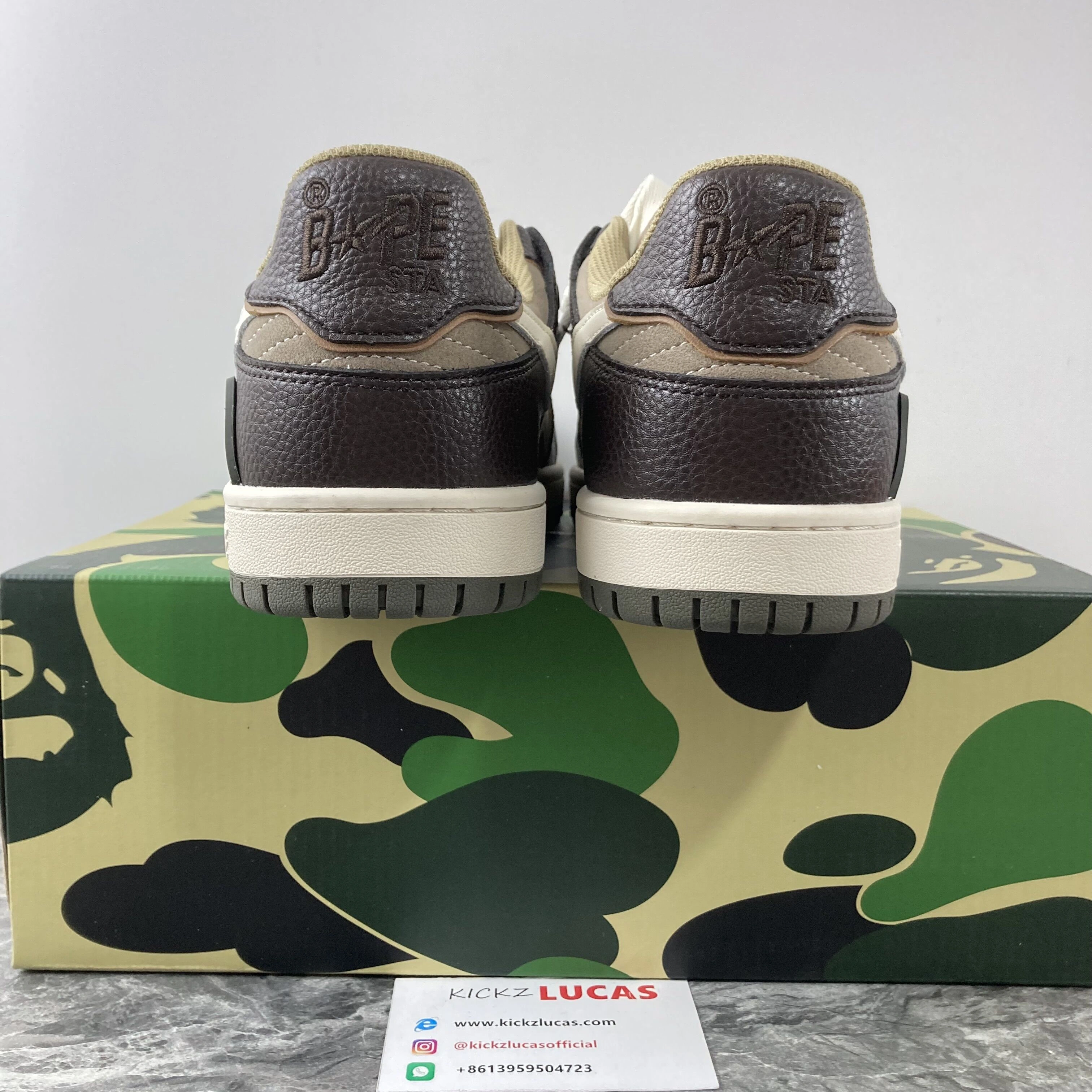 A Bathing Ape Bape SK8 Sta Brown Ivory FashionForward 699