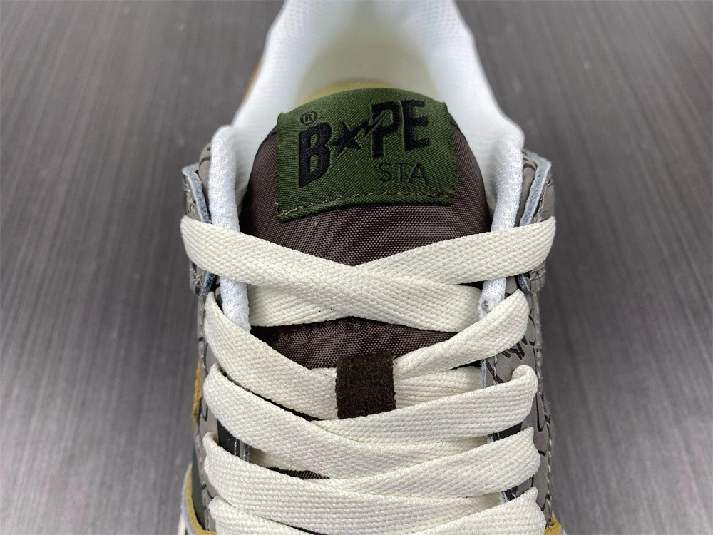 A Bathing Ape Bape SK8 Sta Grey Mustard Yellow FreshLook 693