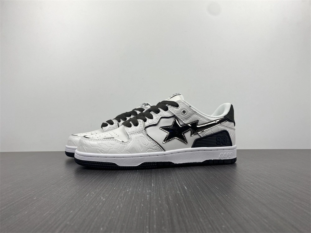 TravelReady A Bathing Ape Bape SK8 Sta White Silver 696