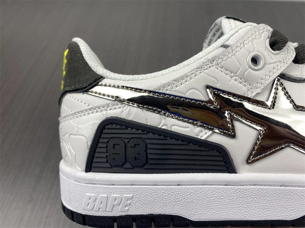 TravelReady A Bathing Ape Bape SK8 Sta White Silver 696