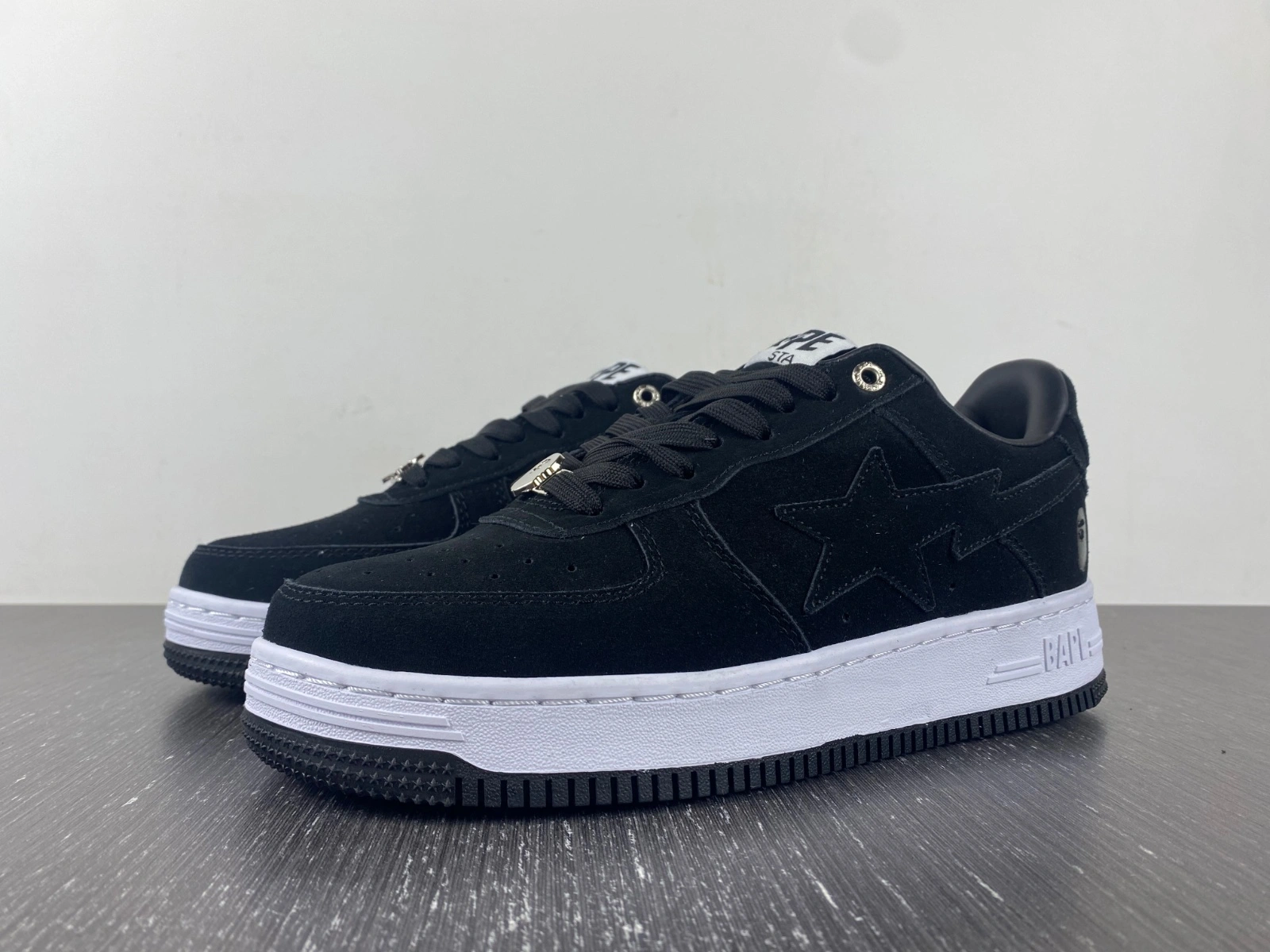 Snug A Bathing Ape Bape Sta Black Suede 1H70-191- 672