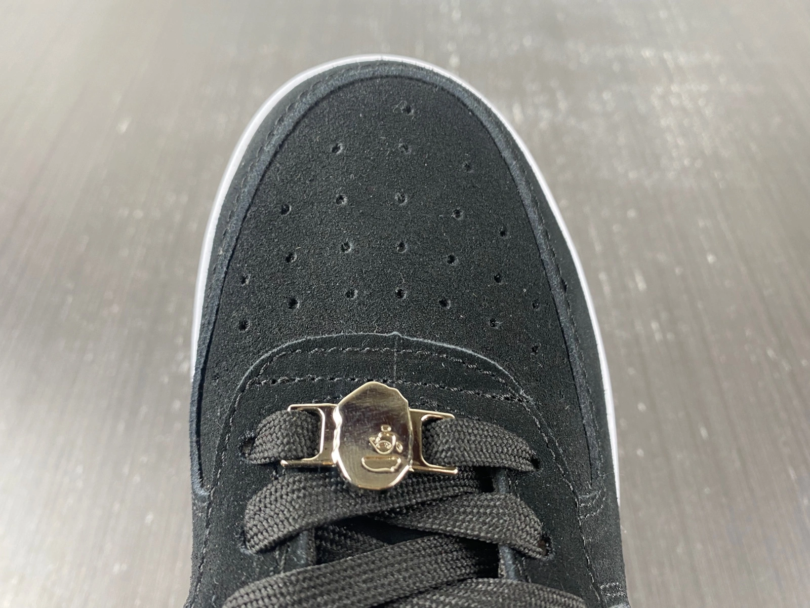 Snug A Bathing Ape Bape Sta Black Suede 1H70-191- 672