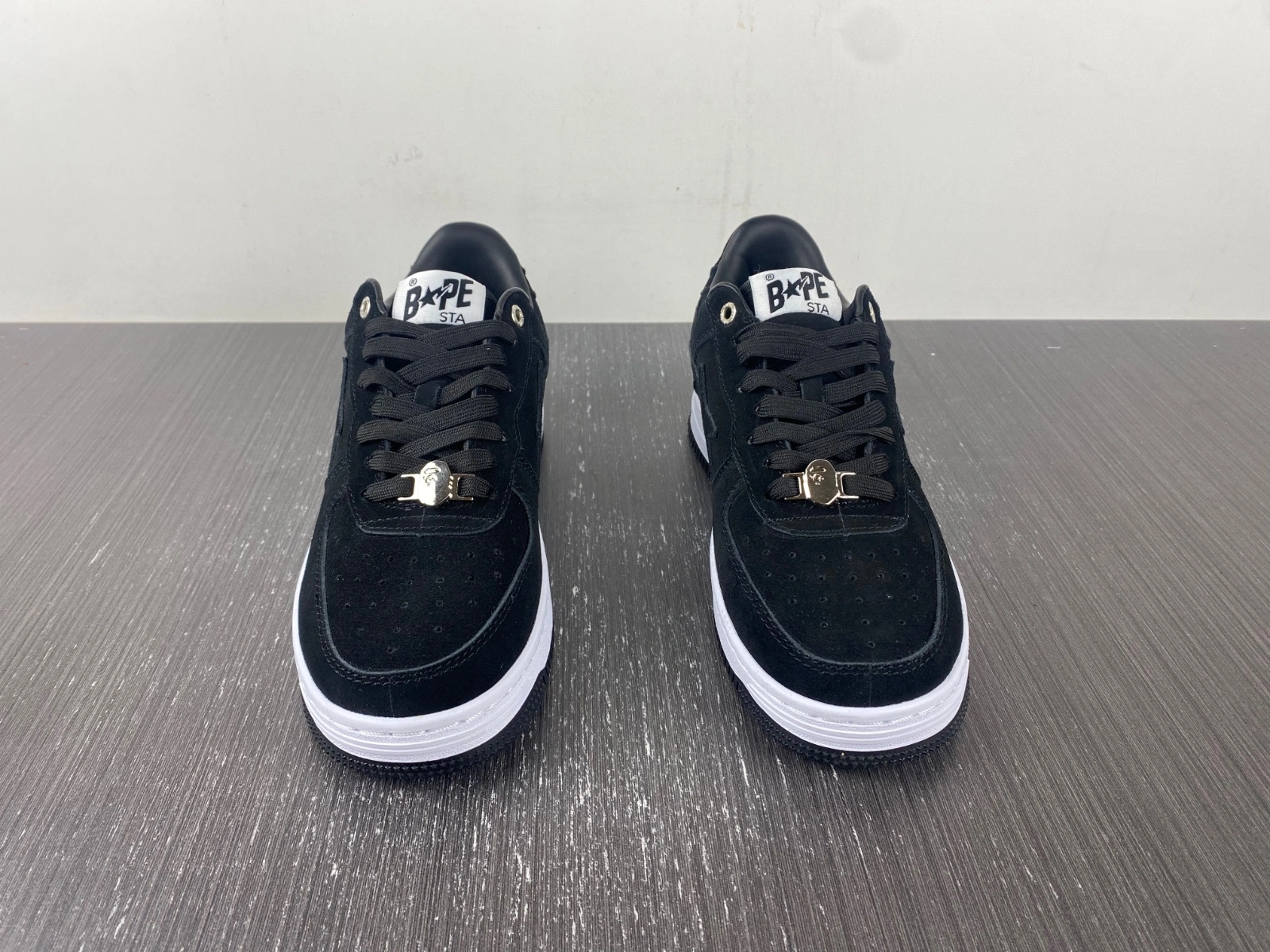 Snug A Bathing Ape Bape Sta Black Suede 1H70-191- 672