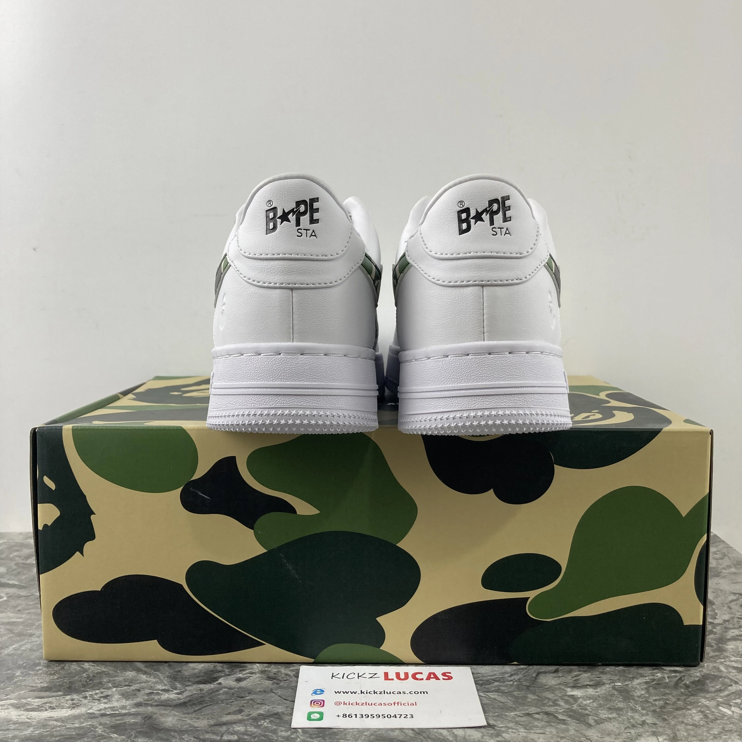 Comfortable A Bathing Ape Bape Sta Low White ABC Camo Green 689