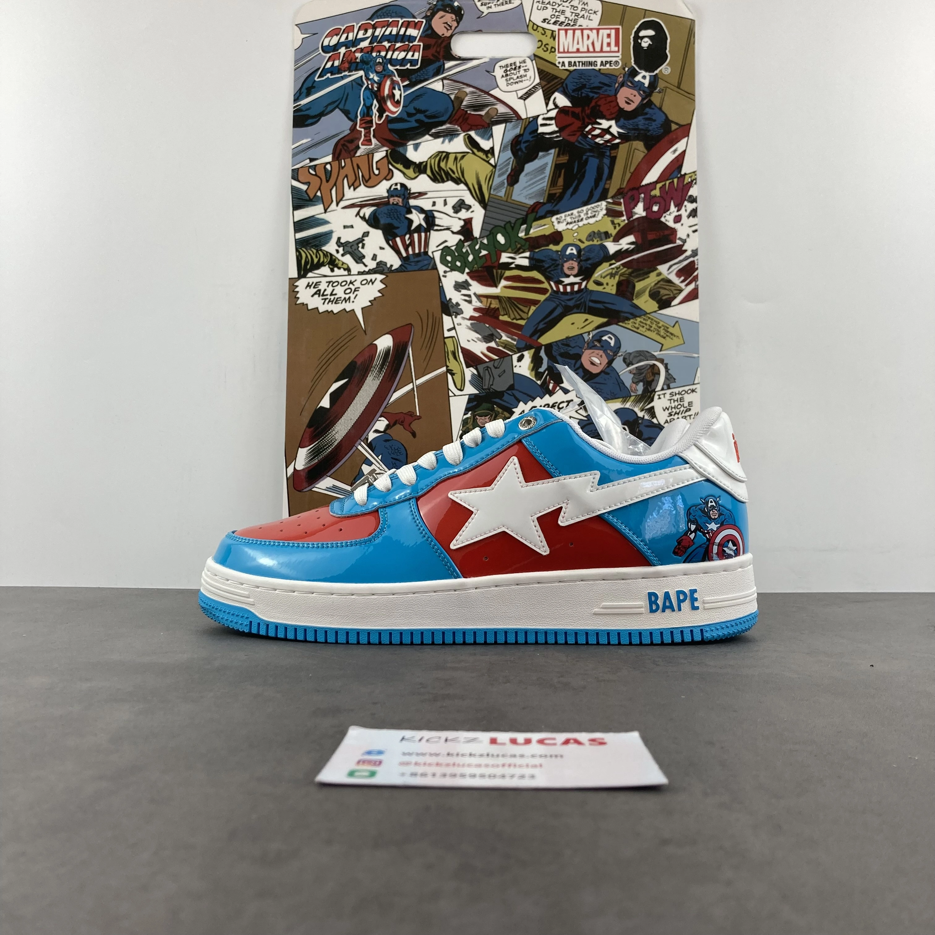 Upgraded A Bathing Ape Bape Sta Marvel Comics Captain America 001FWI 678