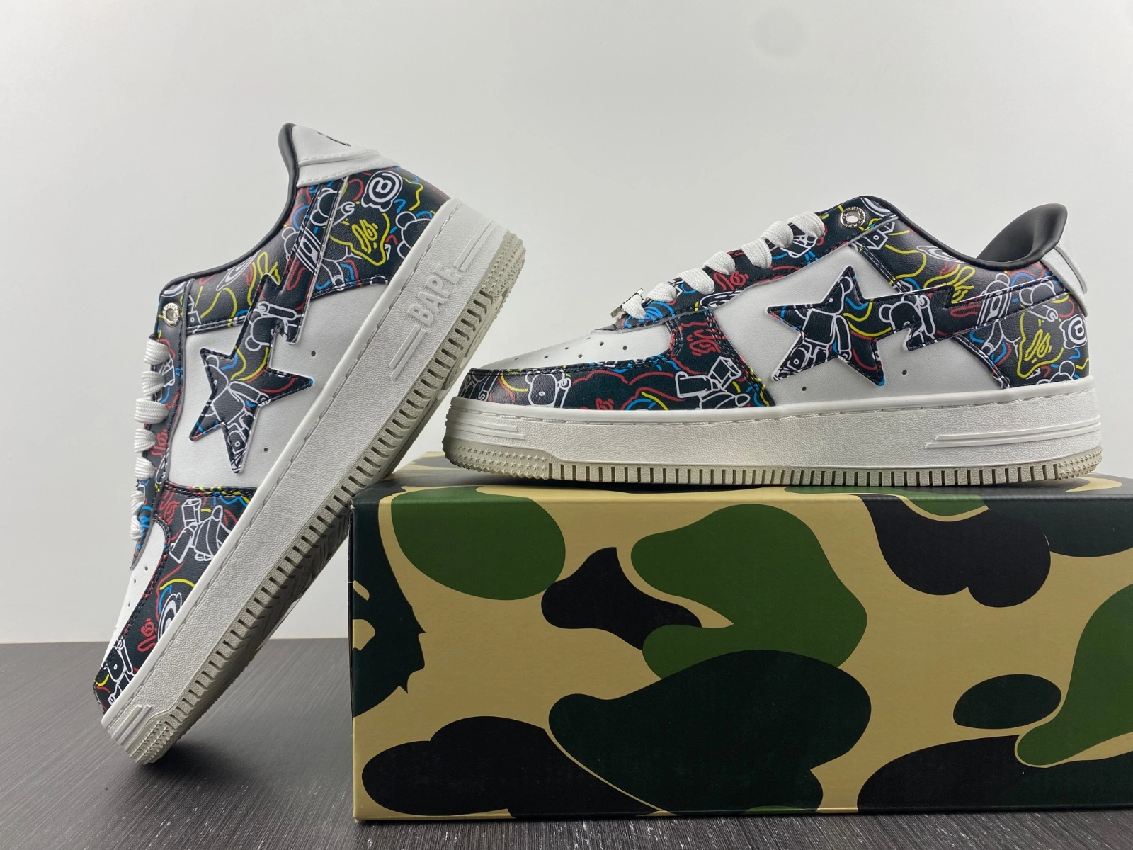 A Bathing Ape Bape Sta Medicom Toy Bearbrick Camo Black 1H73191913-BLK Stretchable 684