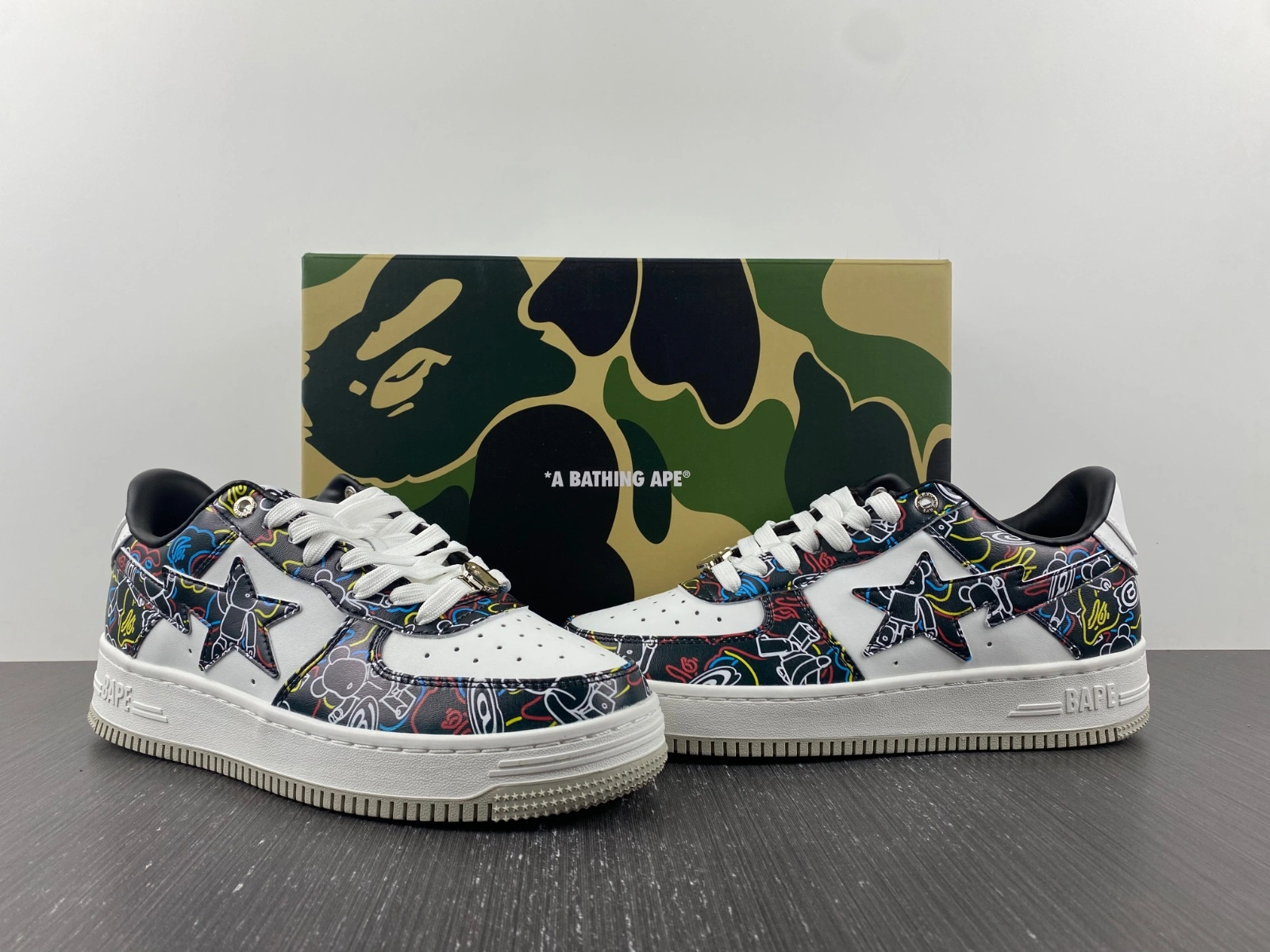 A Bathing Ape Bape Sta Medicom Toy Bearbrick Camo Black 1H73191913-BLK Stretchable 684