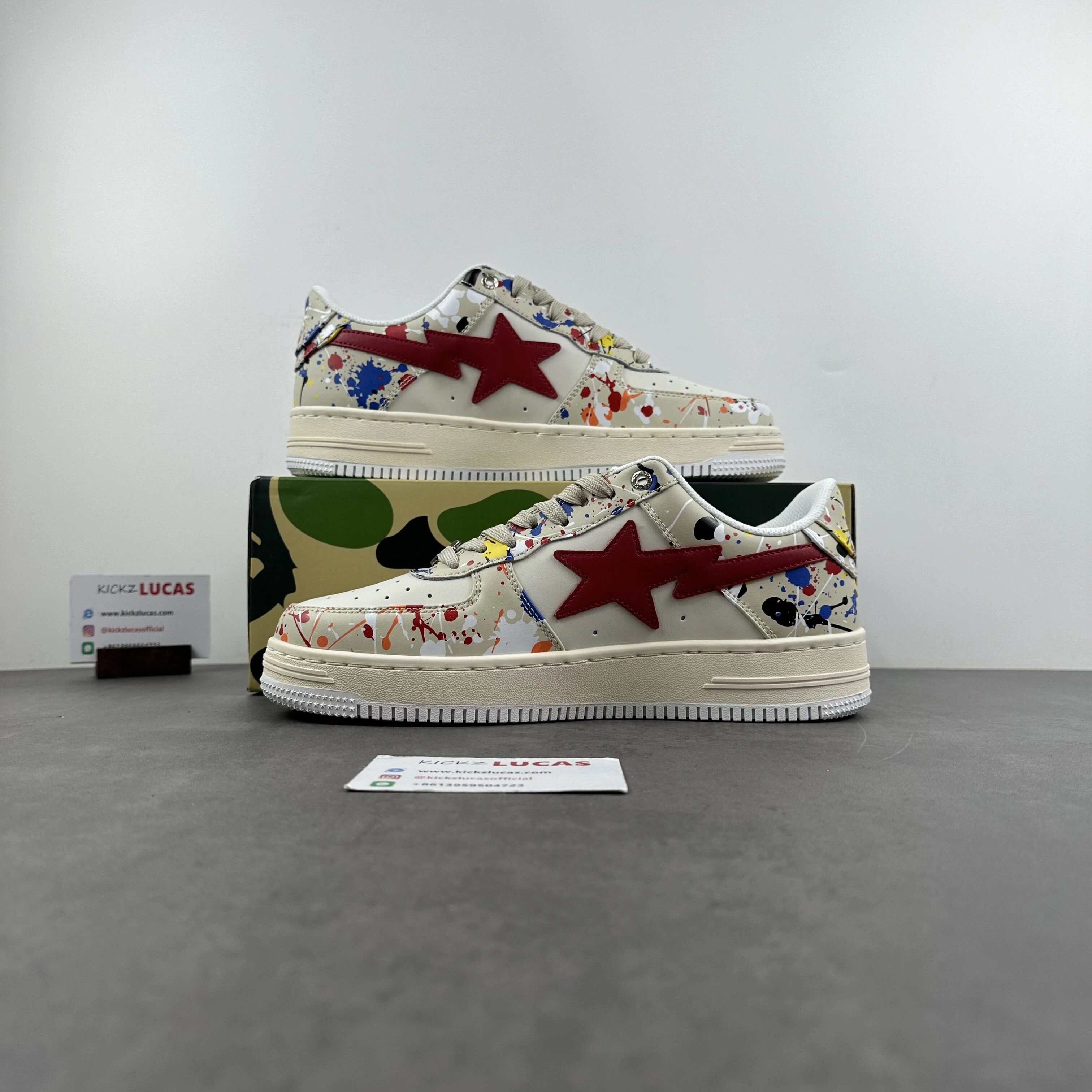 A Bathing Ape Bape Sta Paint Beige 001FW SportInspired 671