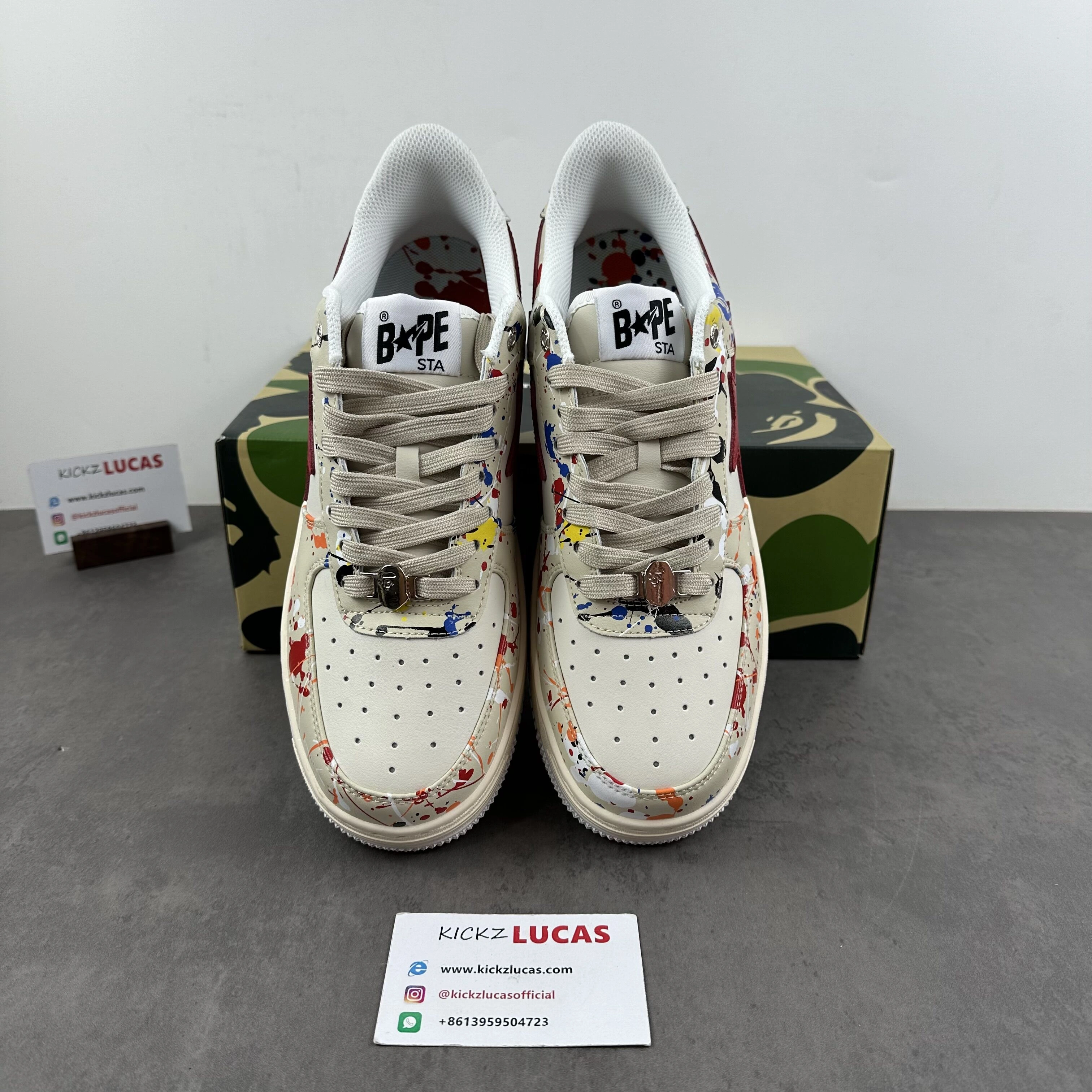 A Bathing Ape Bape Sta Paint Beige 001FW SportInspired 671