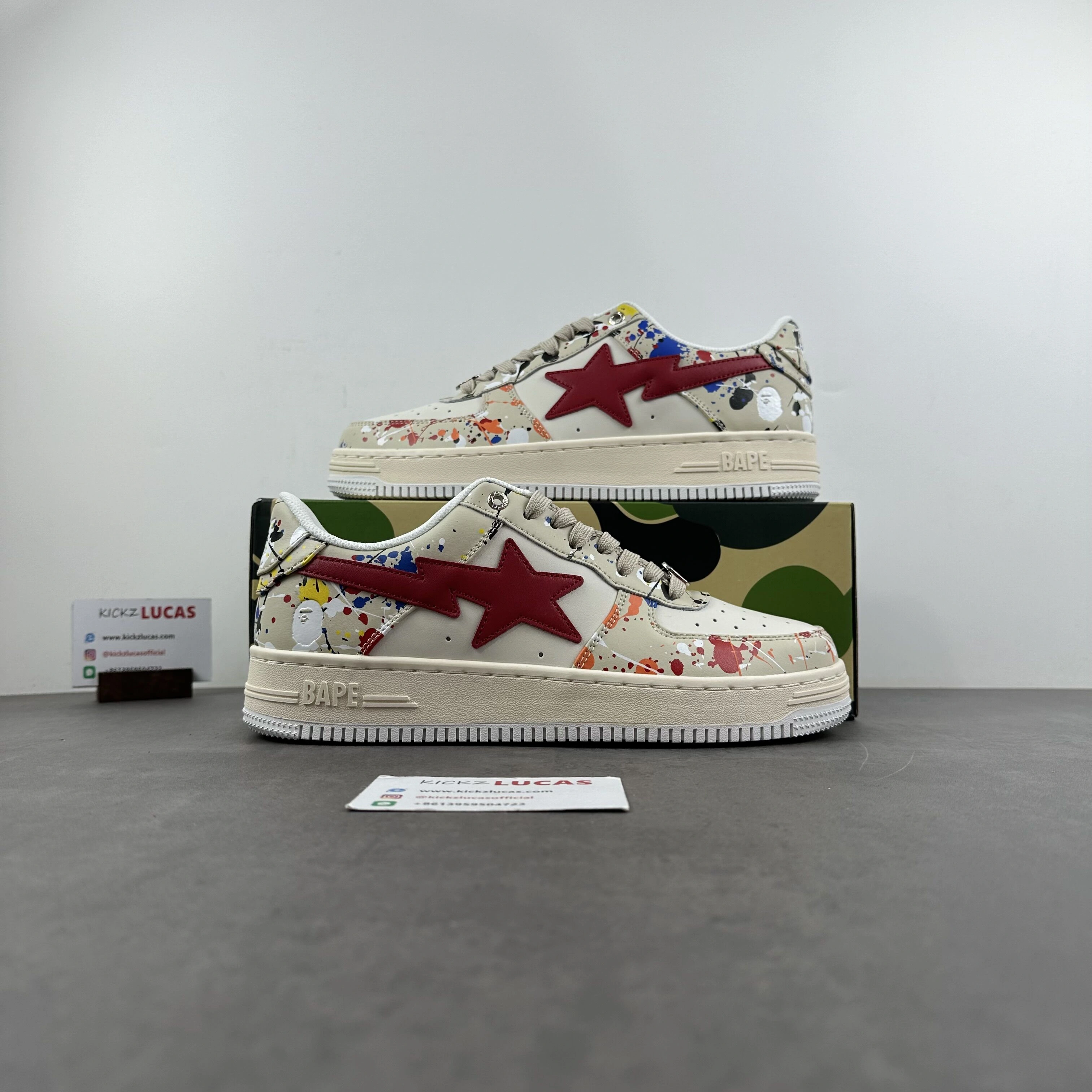 A Bathing Ape Bape Sta Paint Beige 001FW SportInspired 671