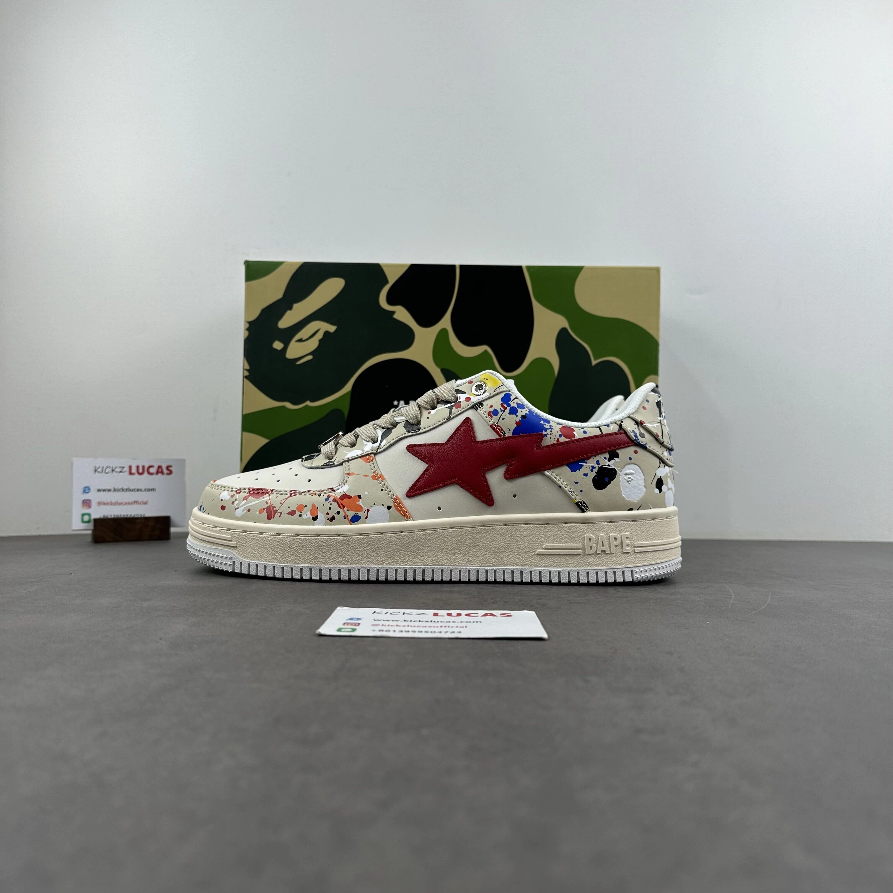 A Bathing Ape Bape Sta Paint Beige 001FW SportInspired 671