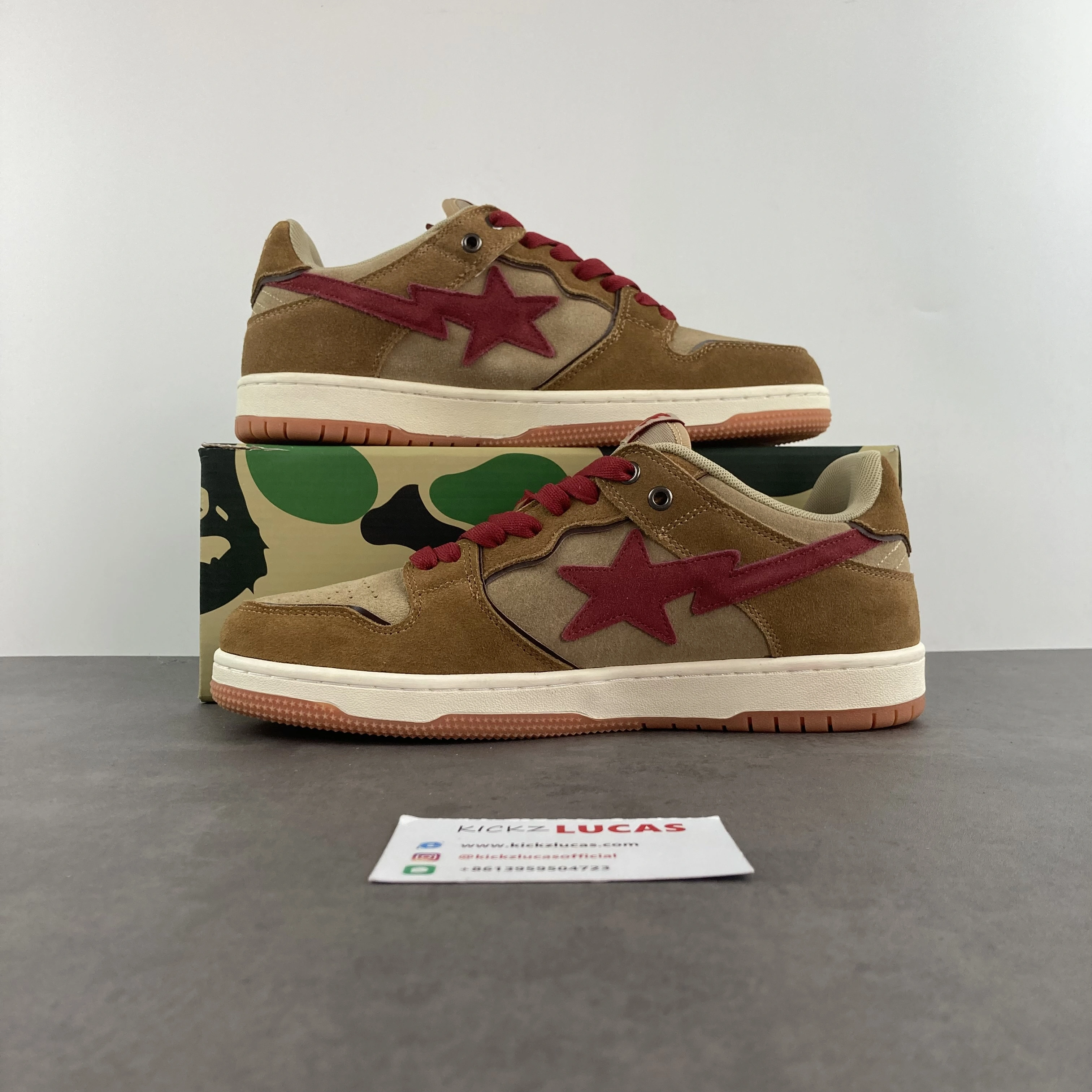 A Bathing Ape Sk8 Sta Wheat Red Practical 694