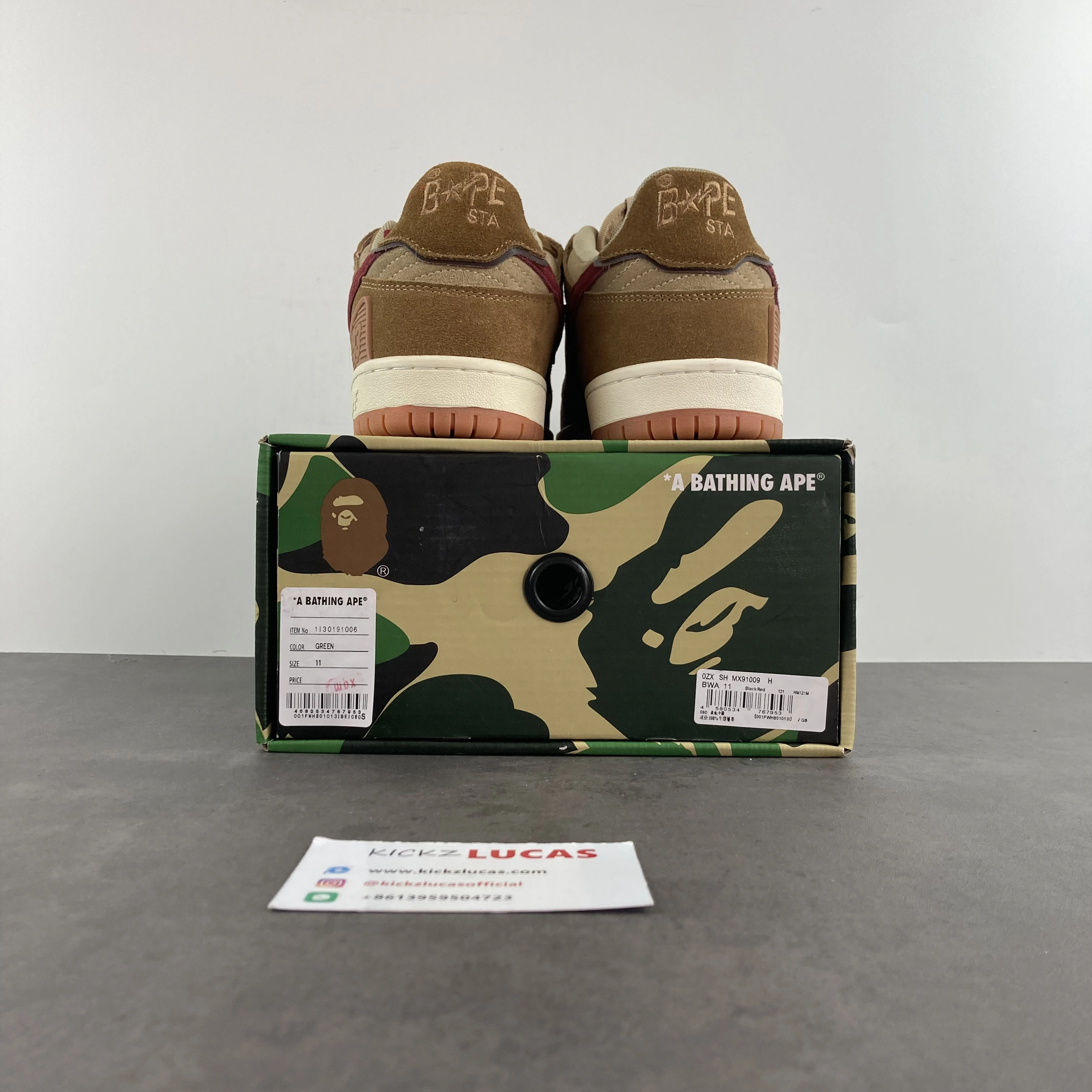 A Bathing Ape Sk8 Sta Wheat Red Practical 694