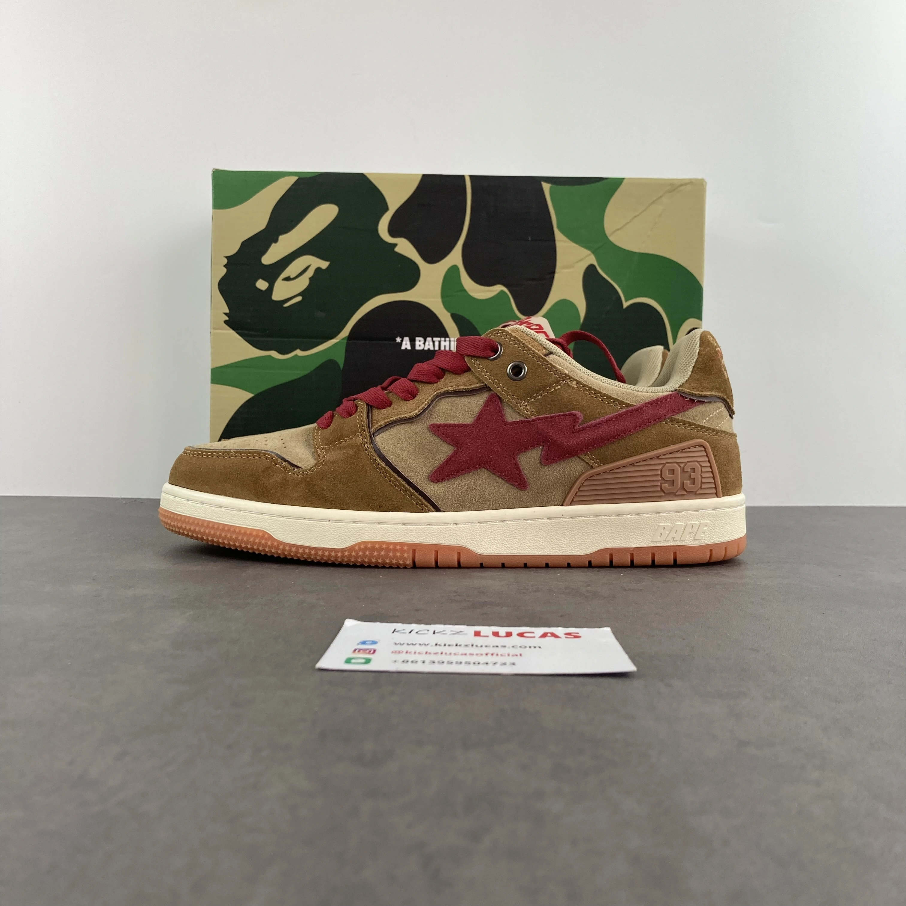 A Bathing Ape Sk8 Sta Wheat Red Practical 694