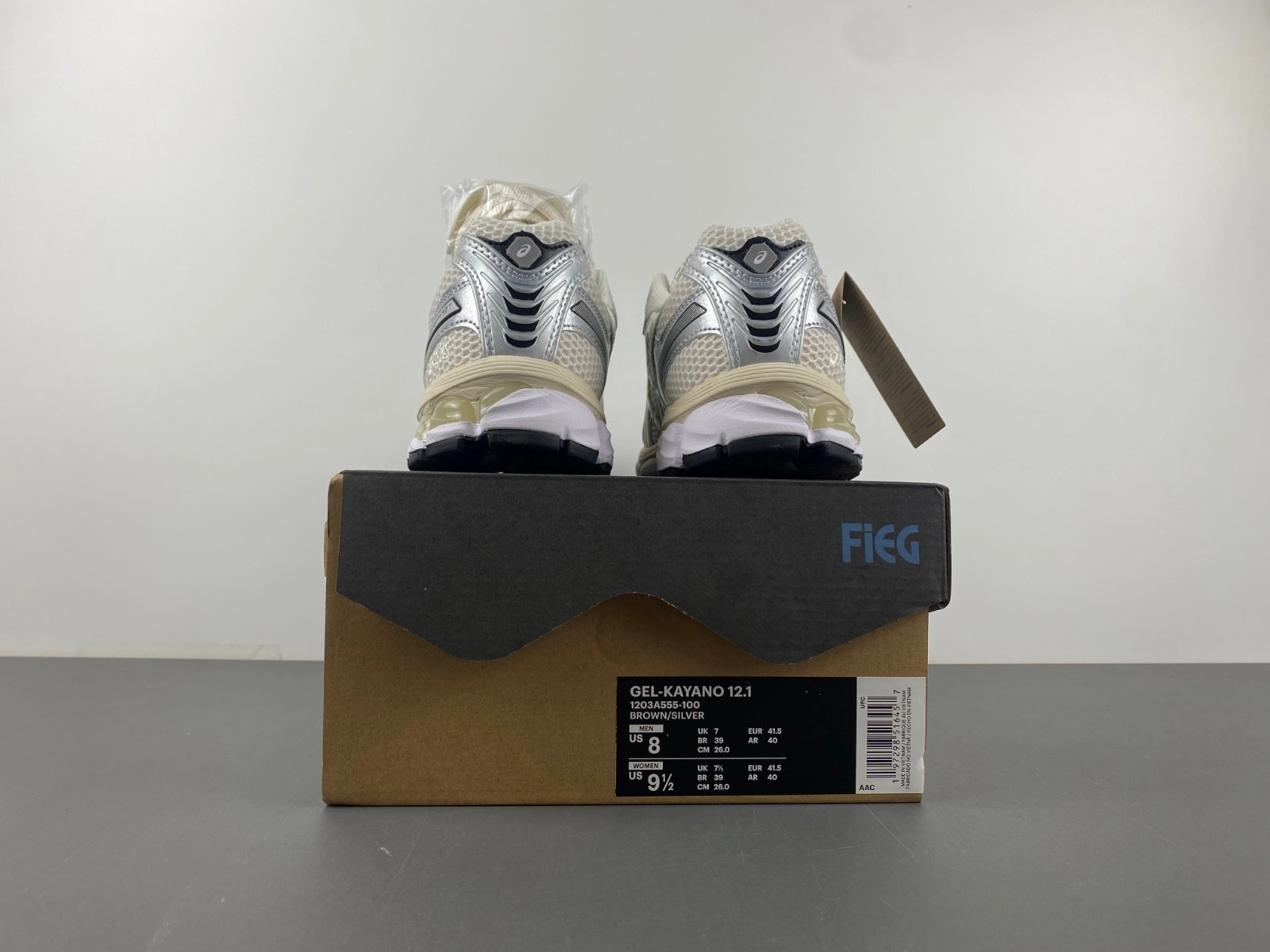 Fashionable ASICS Gel-Kayano 12.1 Ronnie Fieg Cream Pure Aqua 1203A555- 2538