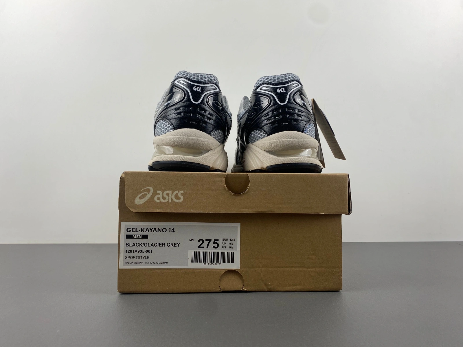 ASICS Gel-Kayano 14 Black Glacier Grey Silver 1201A935- EasyCare 2557