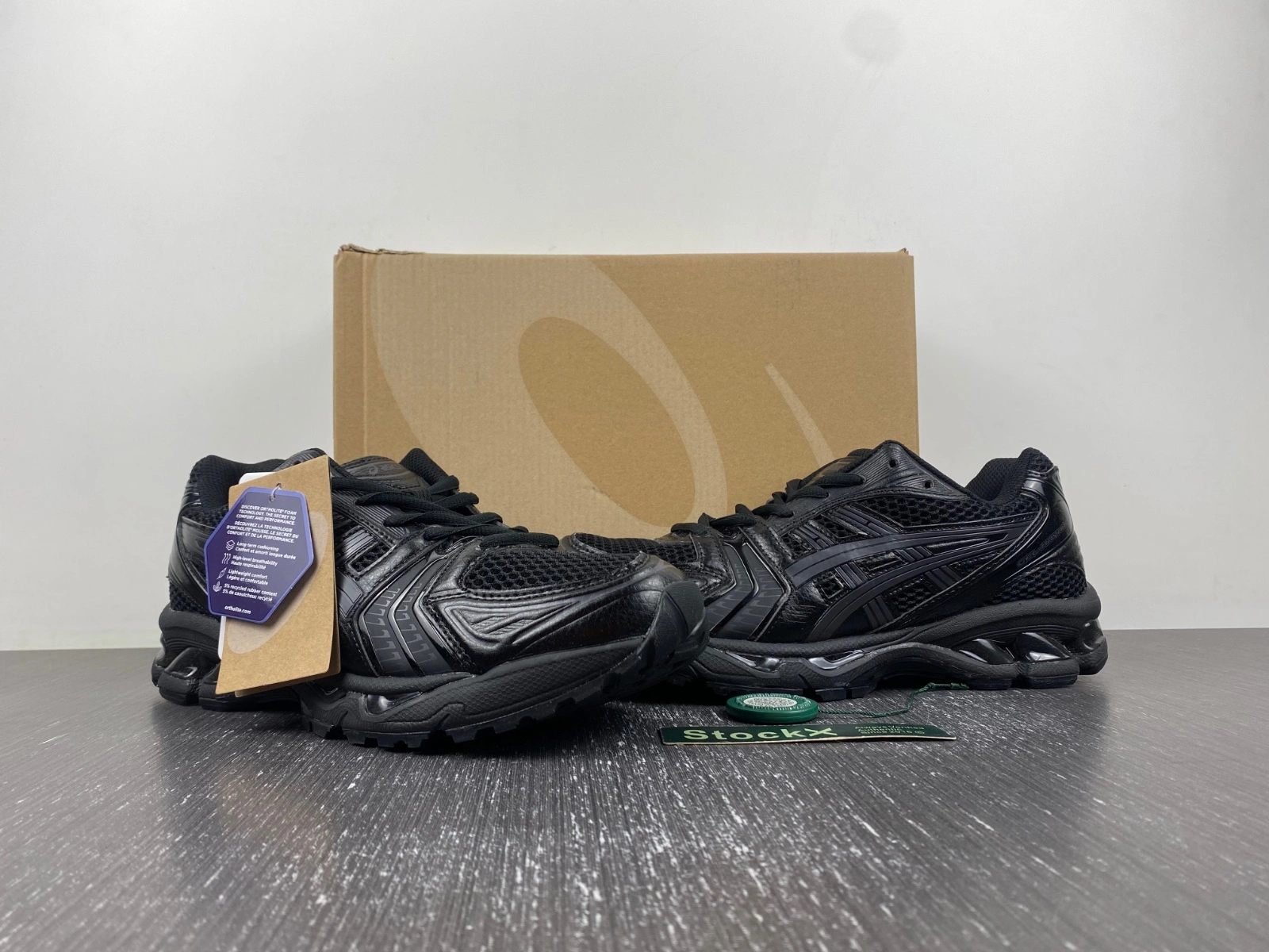 Upgraded ASICS Gel-Kayano 14 Black Graphite Grey 1201A019- 2561
