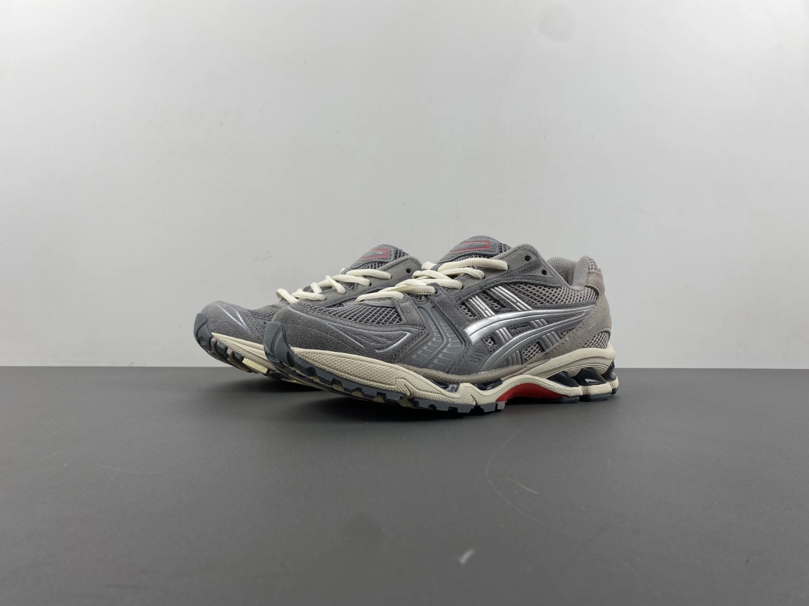 Bright ASICS Gel-Kayano 14 Clay Grey Pure Silver 1201A161- 2553