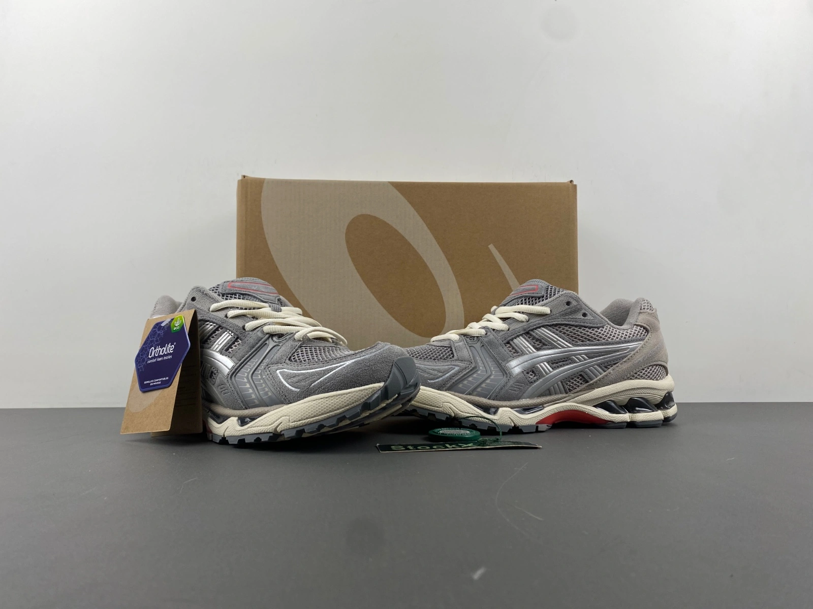 Bright ASICS Gel-Kayano 14 Clay Grey Pure Silver 1201A161- 2553