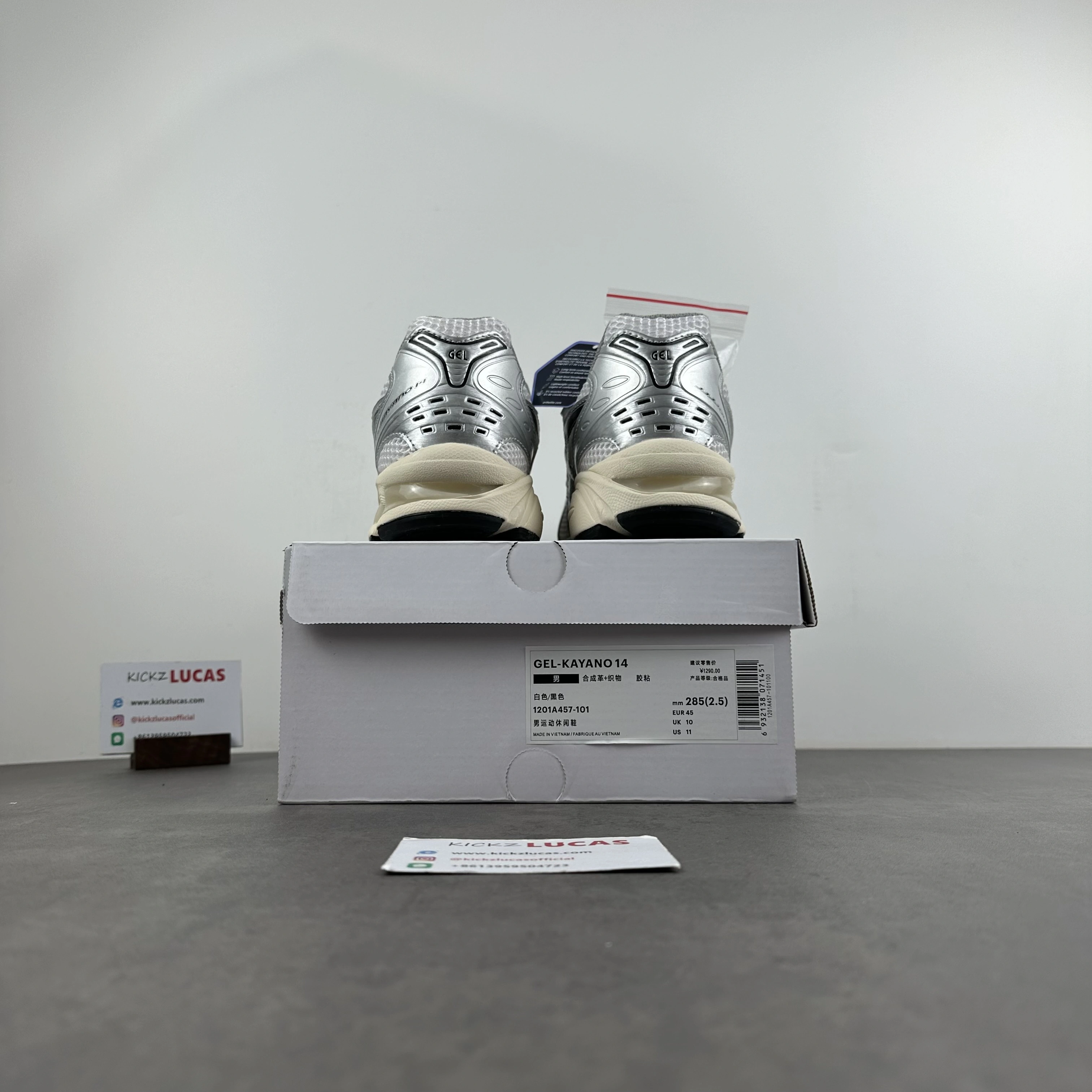 ASICS Gel-Kayano 14 JJJJound Silver Black 1201A457- SunProtective 2567