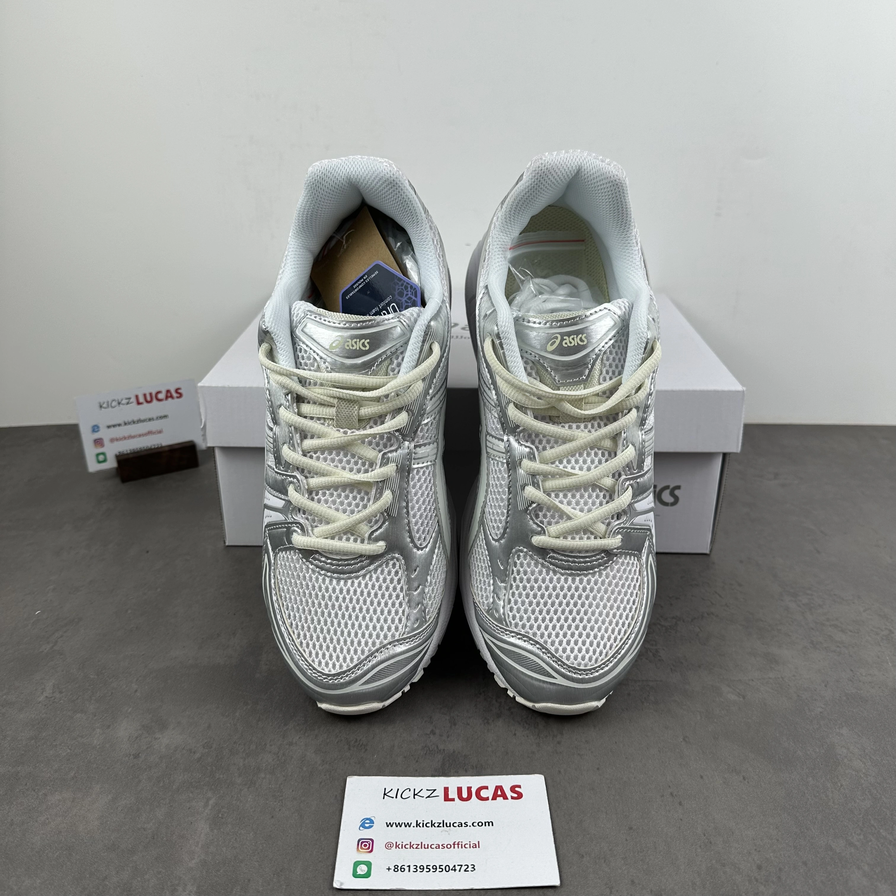 ASICS Gel-Kayano 14 JJJJound Silver White 1201A457- Sleek 2564