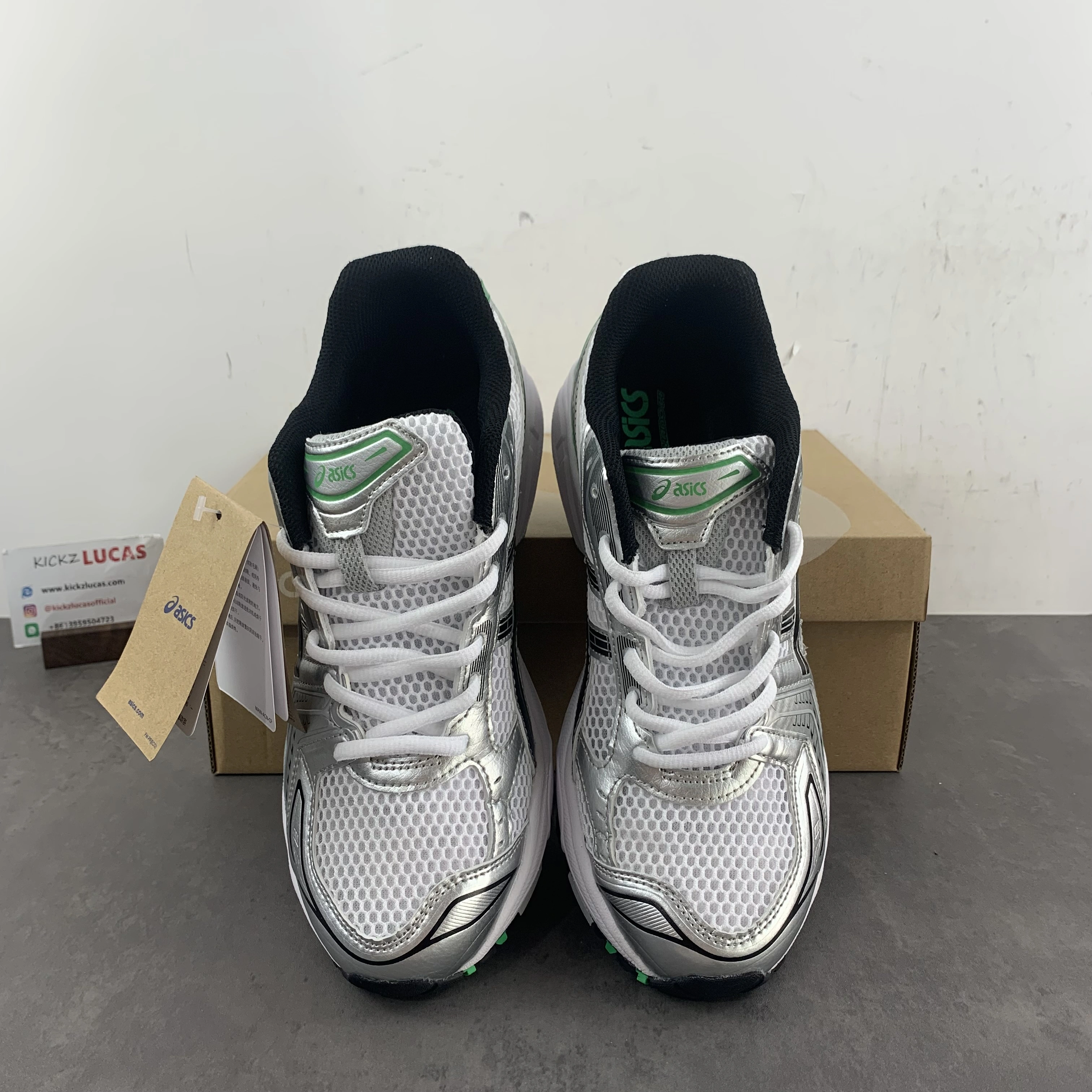 Cozy ASICS Gel-Kayano 14 White Malachite Green 1201A019- 2545
