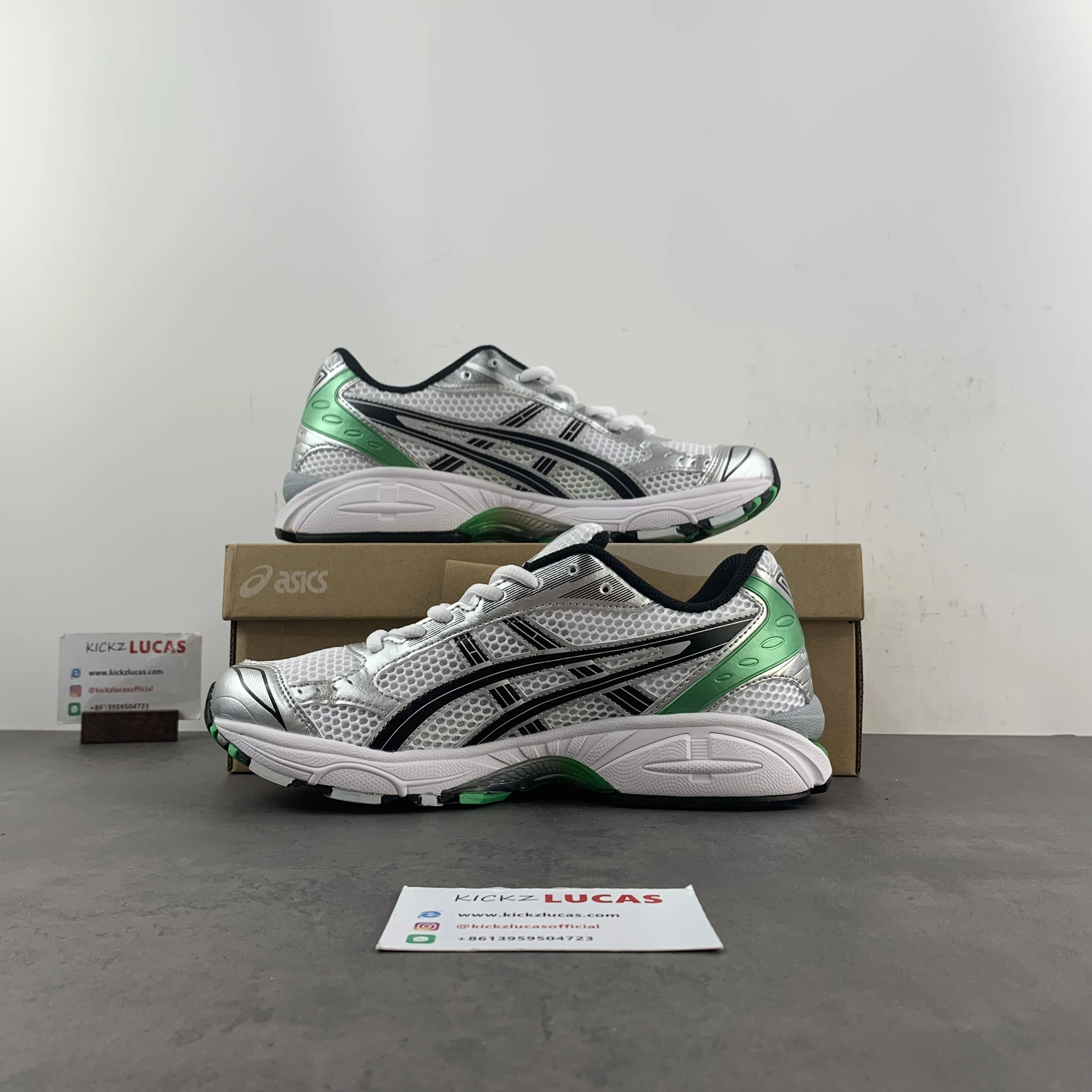 Cozy ASICS Gel-Kayano 14 White Malachite Green 1201A019- 2545
