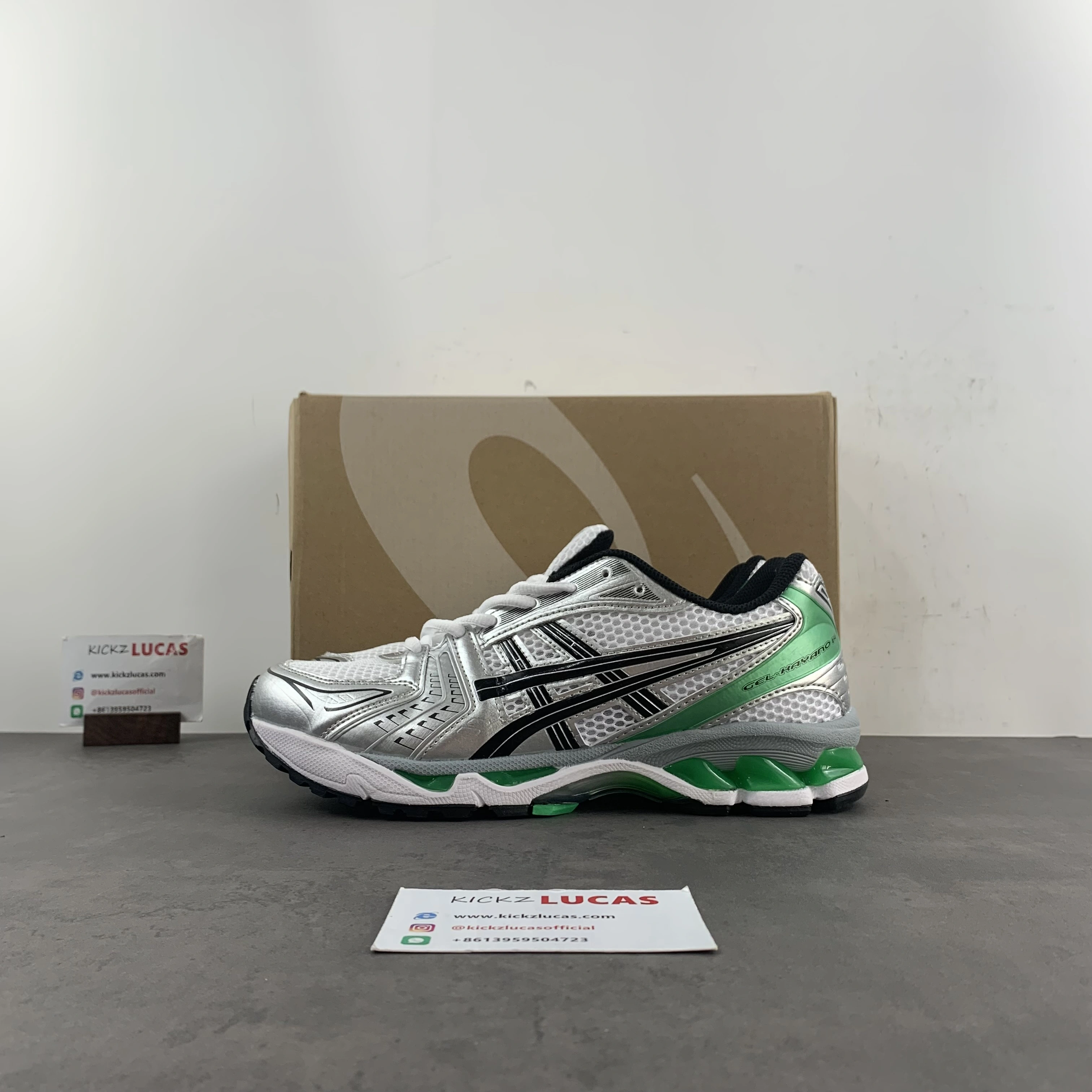 Cozy ASICS Gel-Kayano 14 White Malachite Green 1201A019- 2545