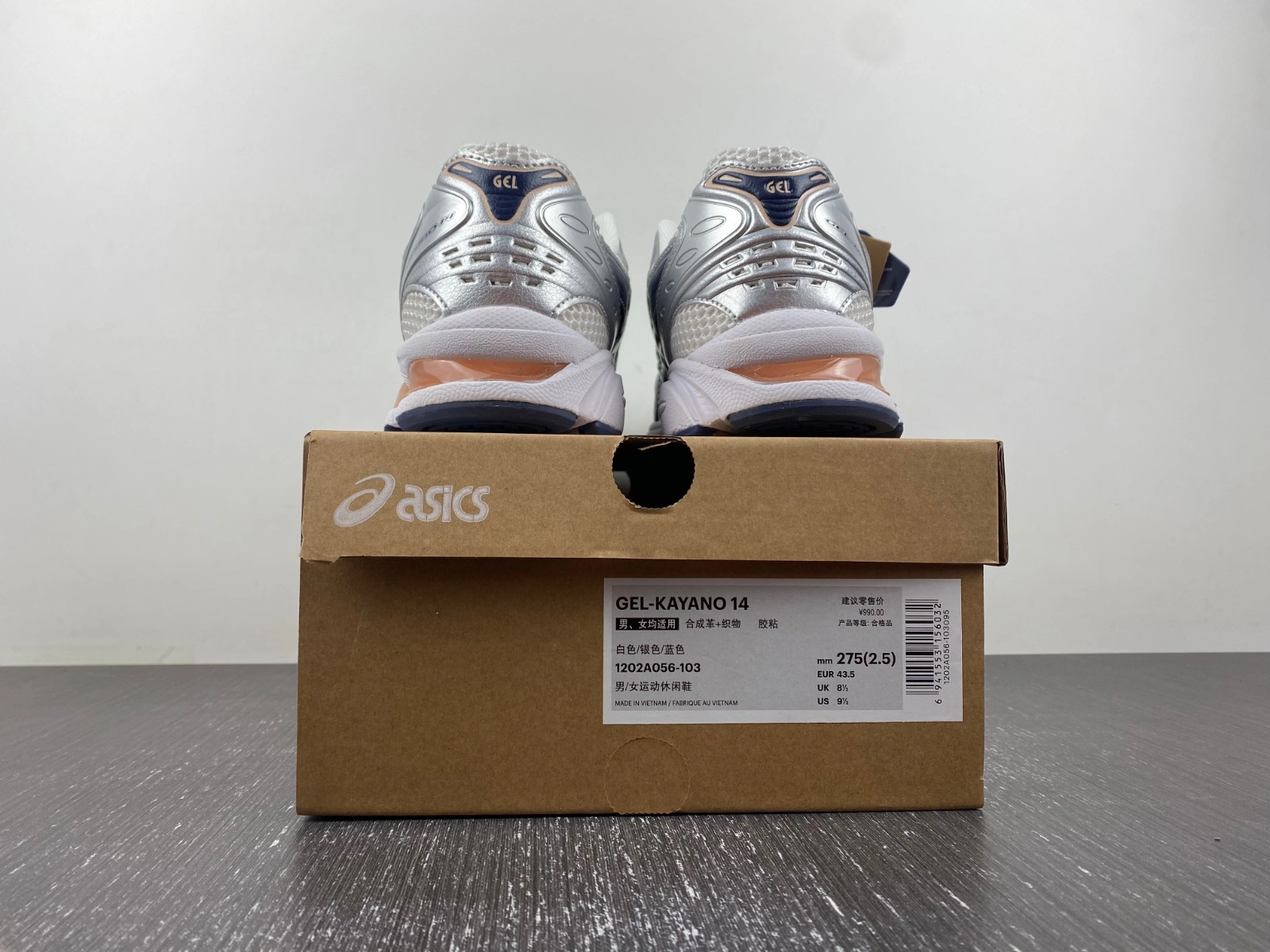 FlexibleFit ASICS Gel-Kayano 14 White Thunder Blue 1202A056- 2565