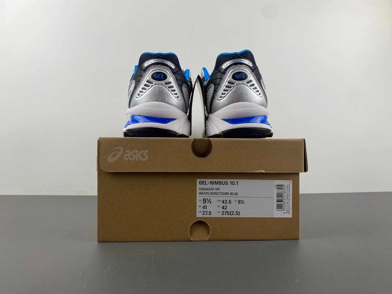 ASICS Gel-Nimbus 10.1 White Directoire Blue 1203A543- Neat 2534