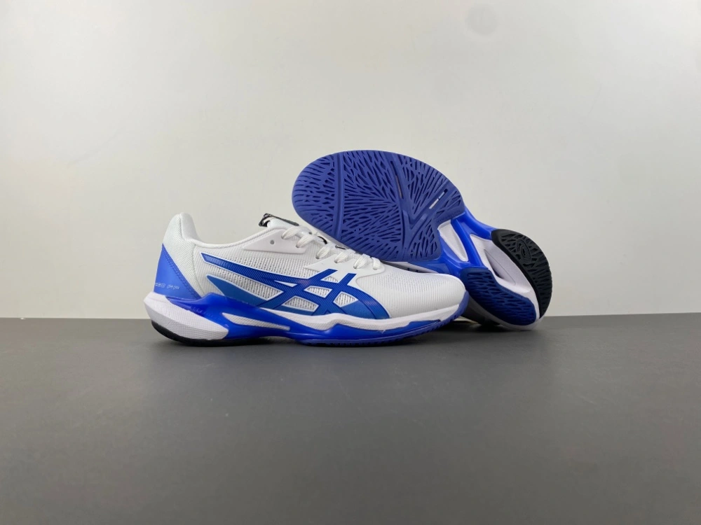 ASICS Solution Speed FF 3 White Tuna Blue 1041A438- Breathable 2527