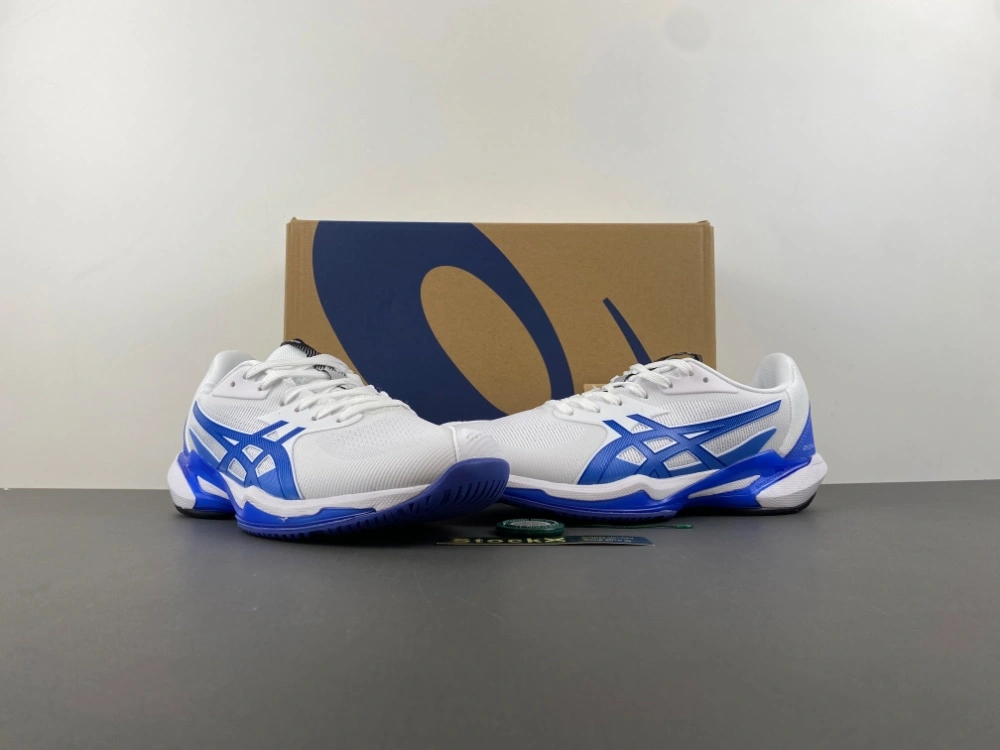 ASICS Solution Speed FF 3 White Tuna Blue 1041A438- Breathable 2527