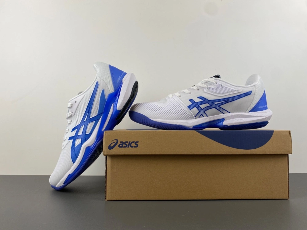 ASICS Solution Speed FF 3 White Tuna Blue 1041A438- Breathable 2527