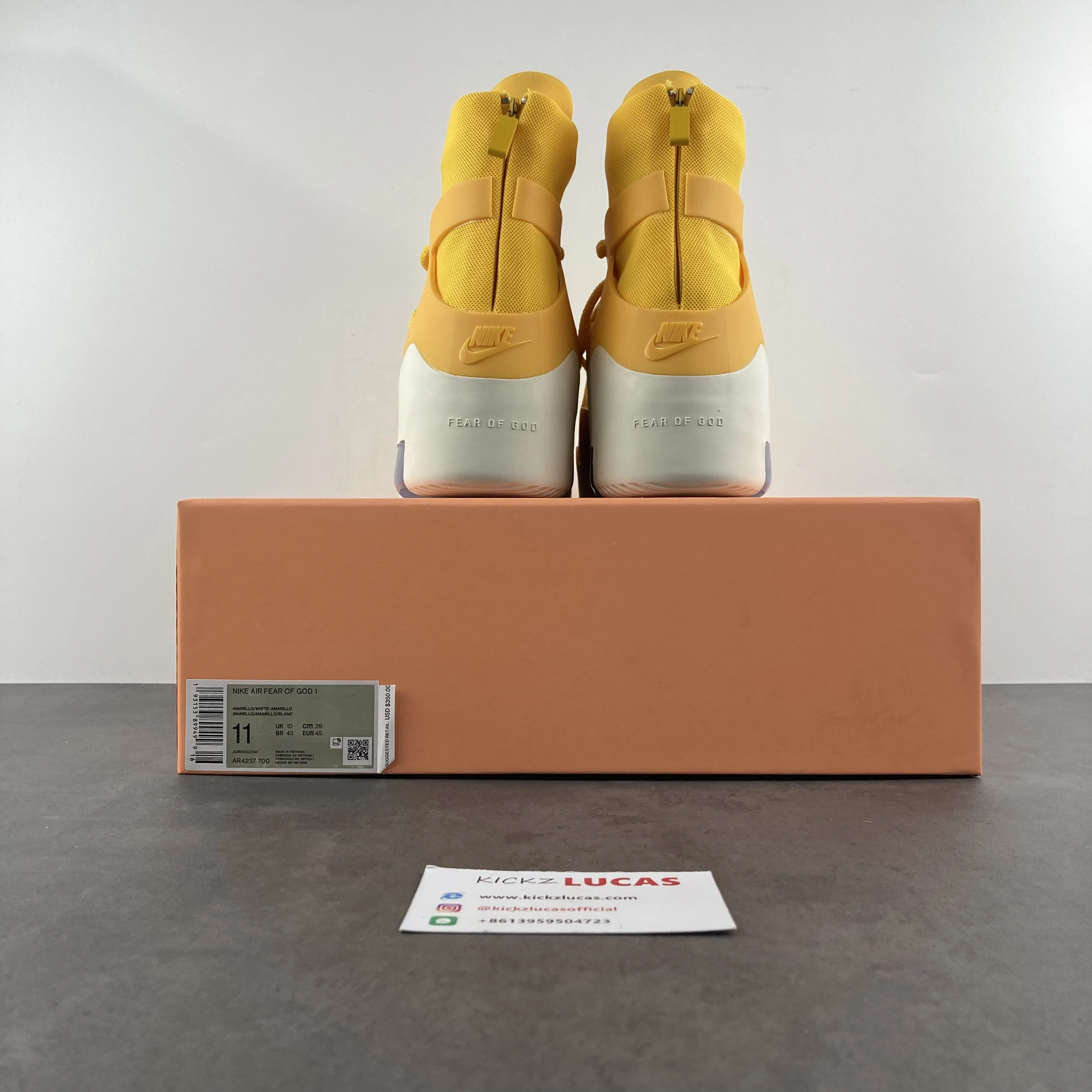 SoftTouch Air Fear Of God 1 Yellow AR4237- 1309