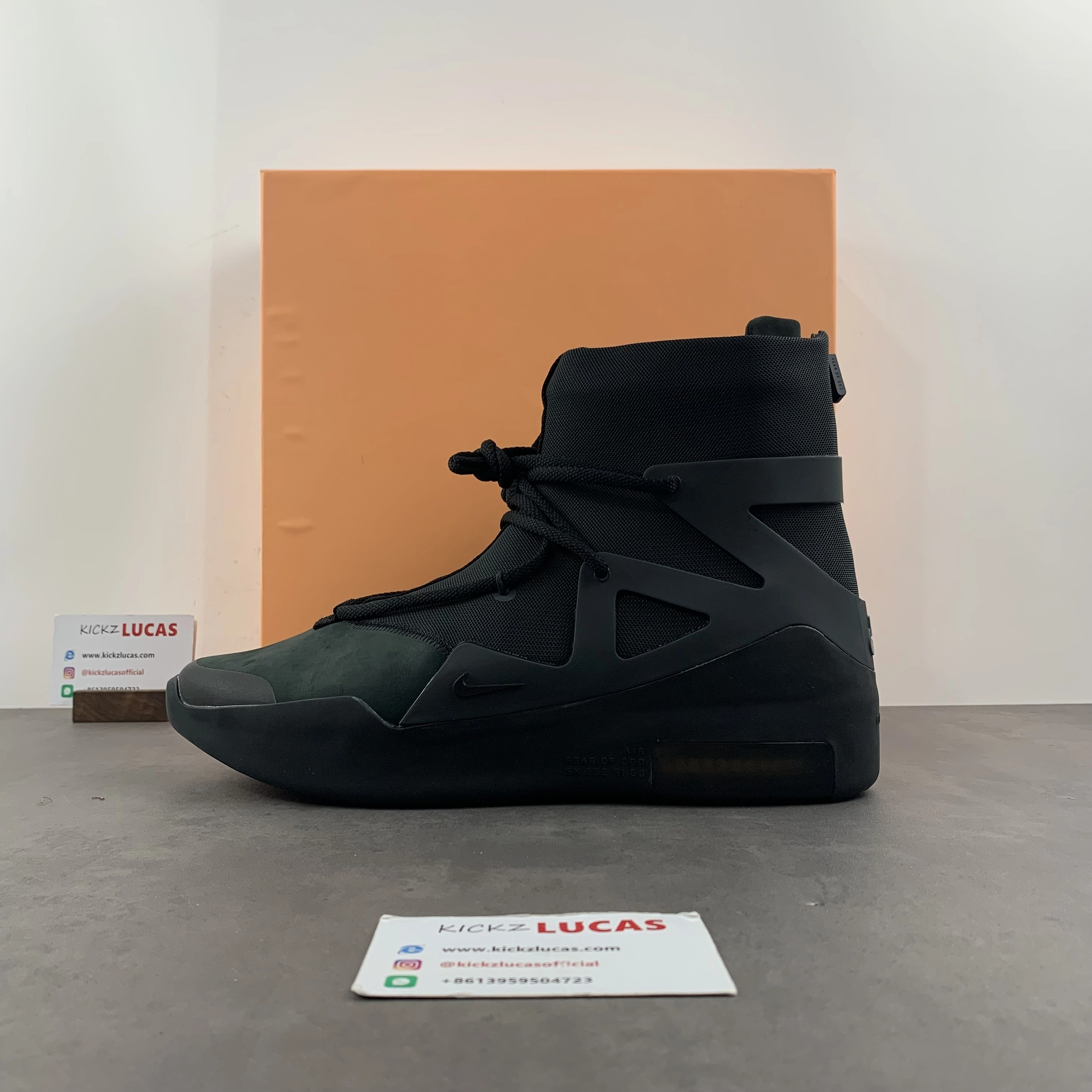 Air Fear of God 1 Triple Black AR4237- Breathable 1313