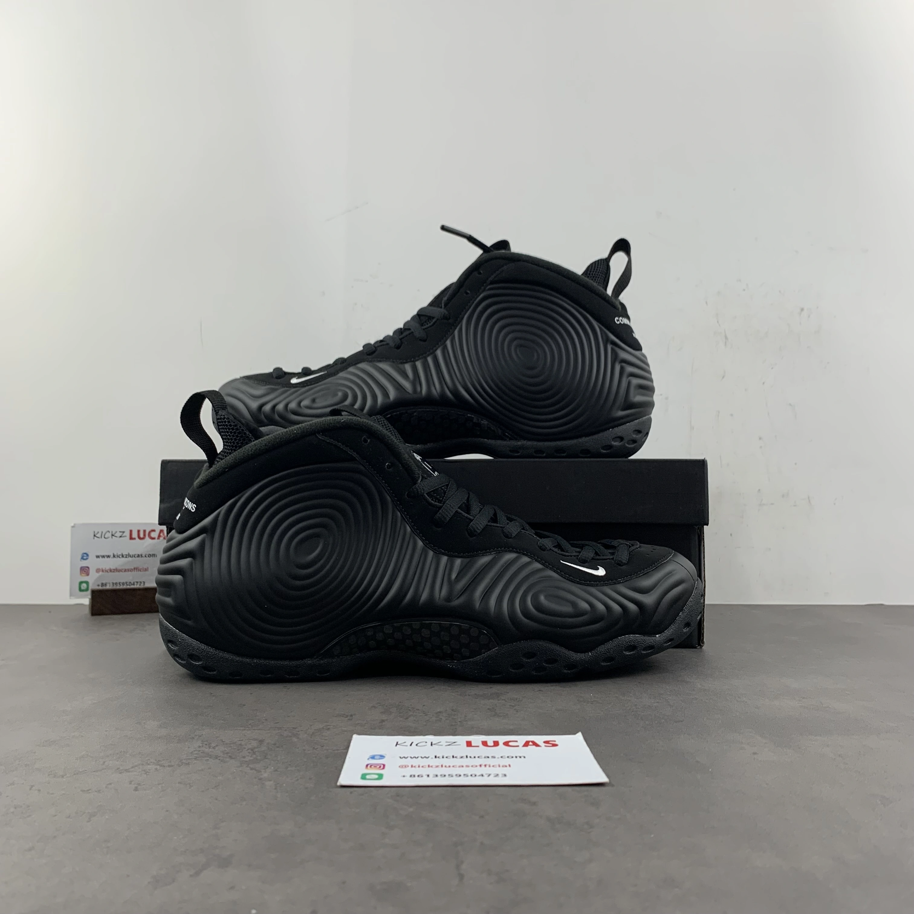 QuickDry Air Foamposite One Black Comme des Garçons Homme Plus DJ7952- 1274