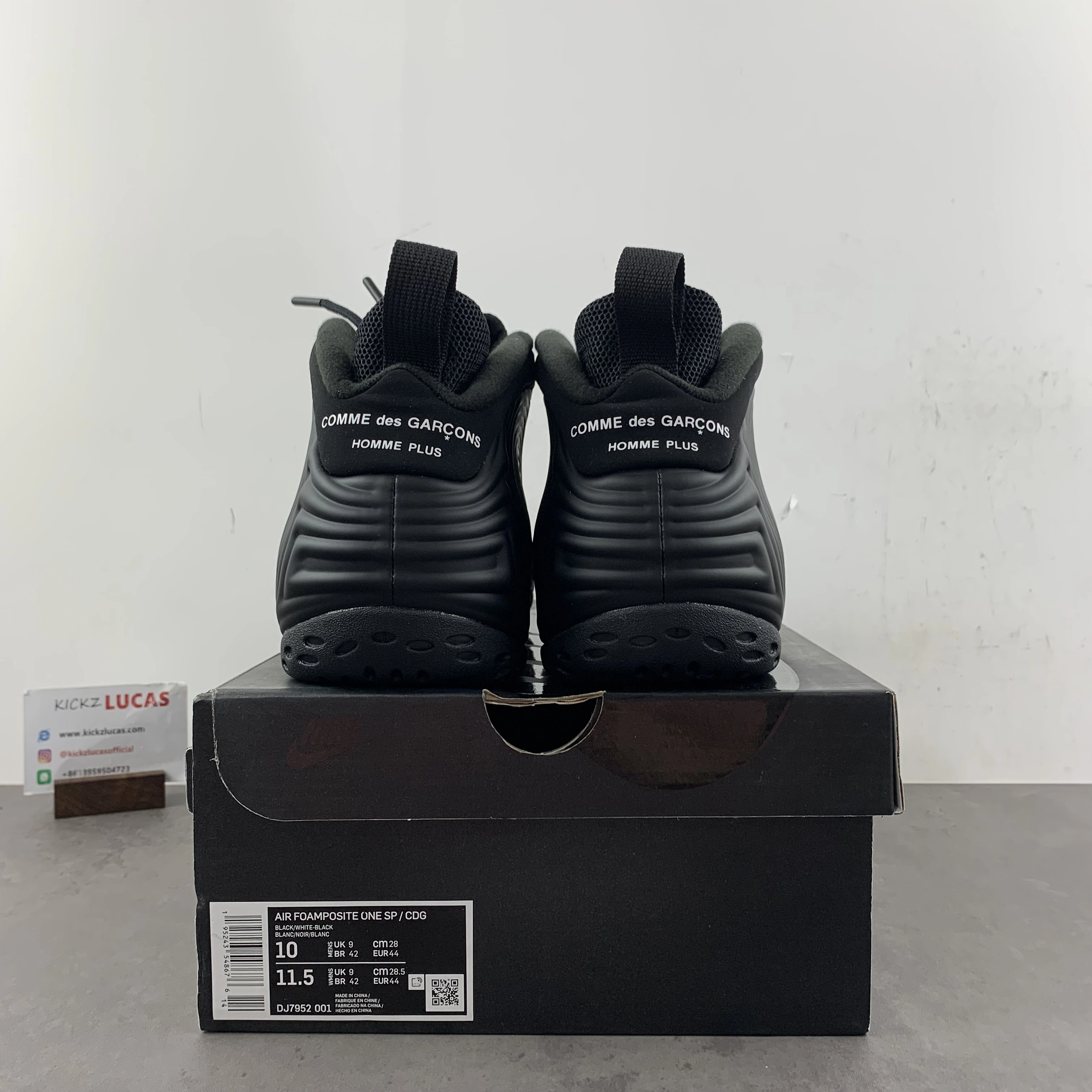 QuickDry Air Foamposite One Black Comme des Garçons Homme Plus DJ7952- 1274