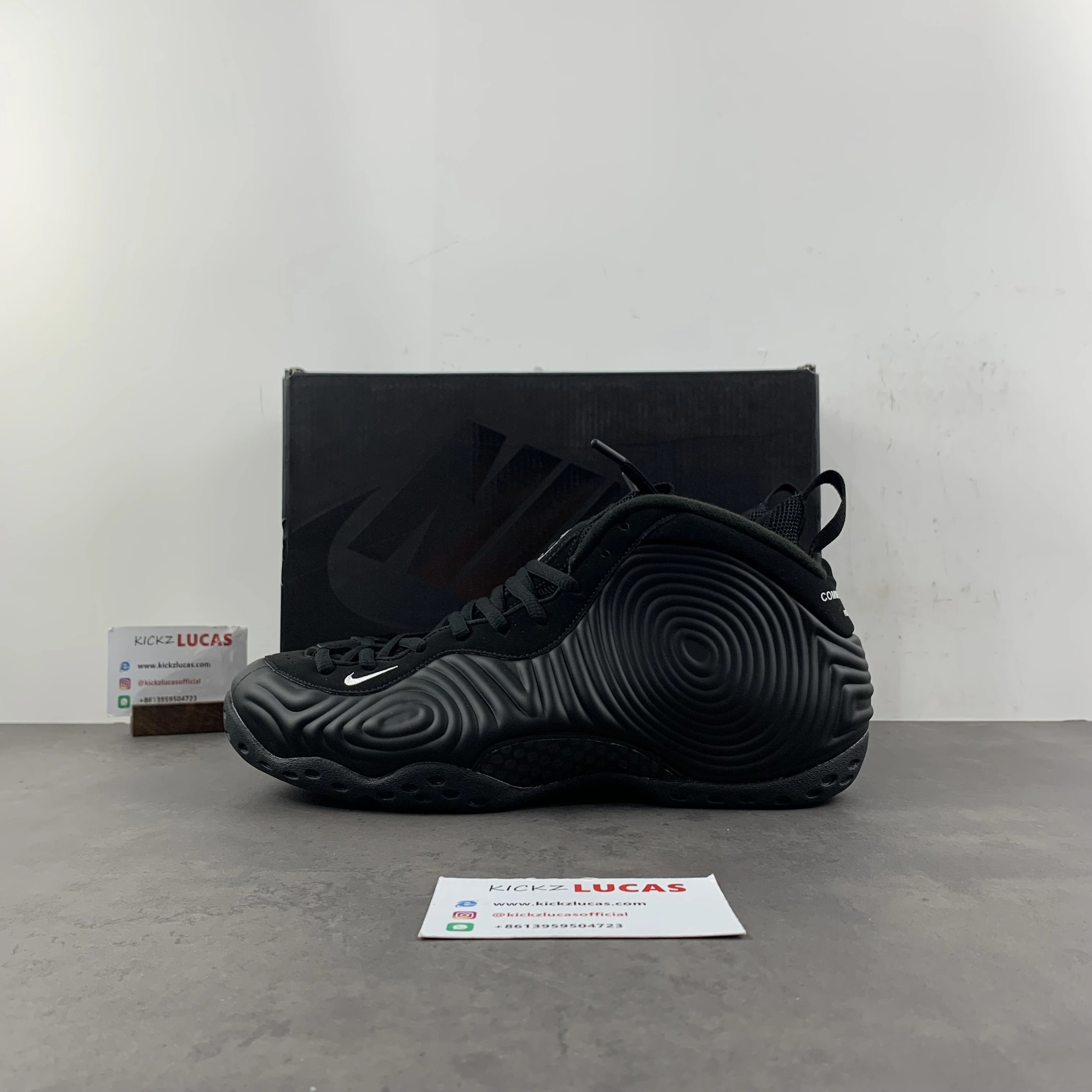 QuickDry Air Foamposite One Black Comme des Garçons Homme Plus DJ7952- 1274