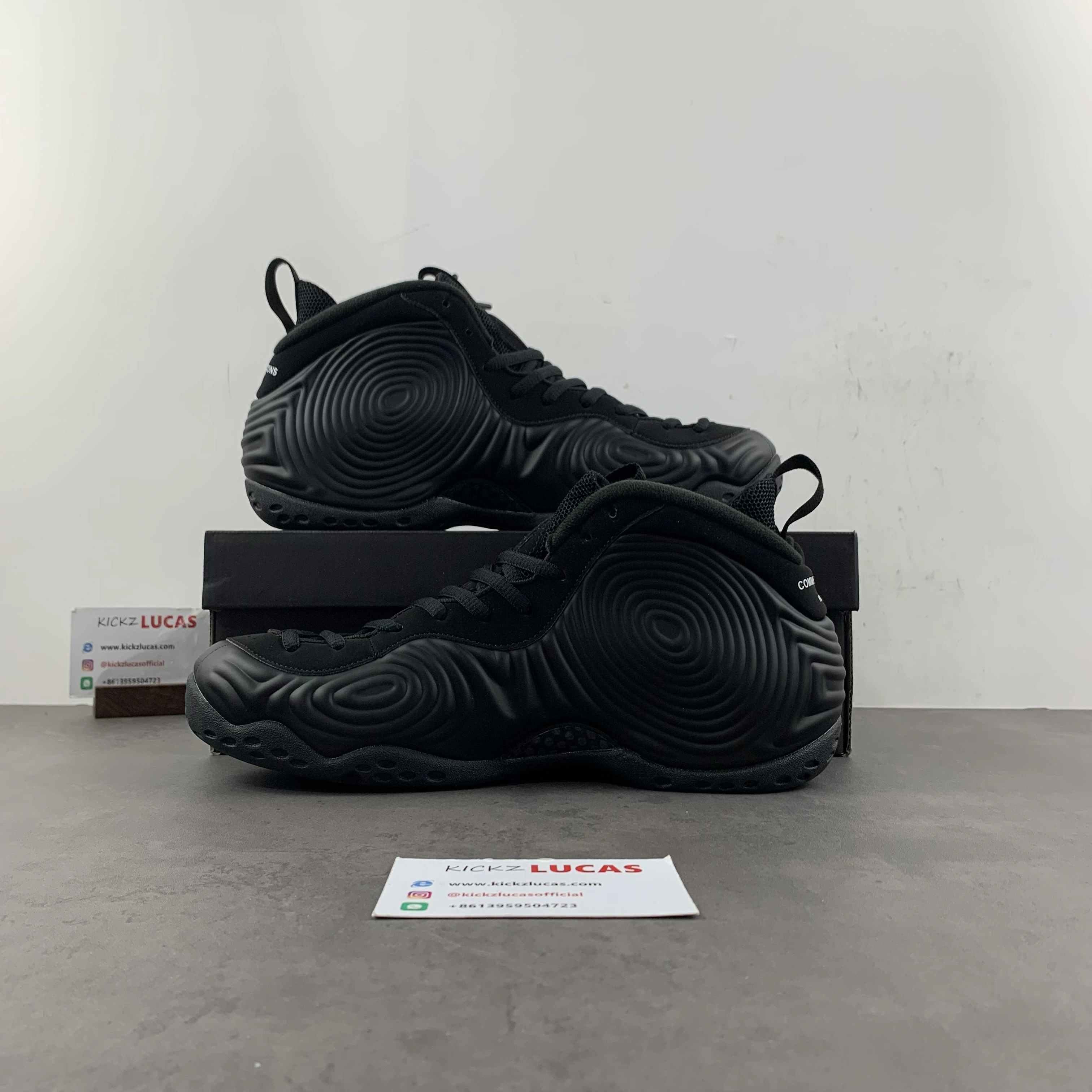 QuickDry Air Foamposite One Black Comme des Garçons Homme Plus DJ7952- 1274