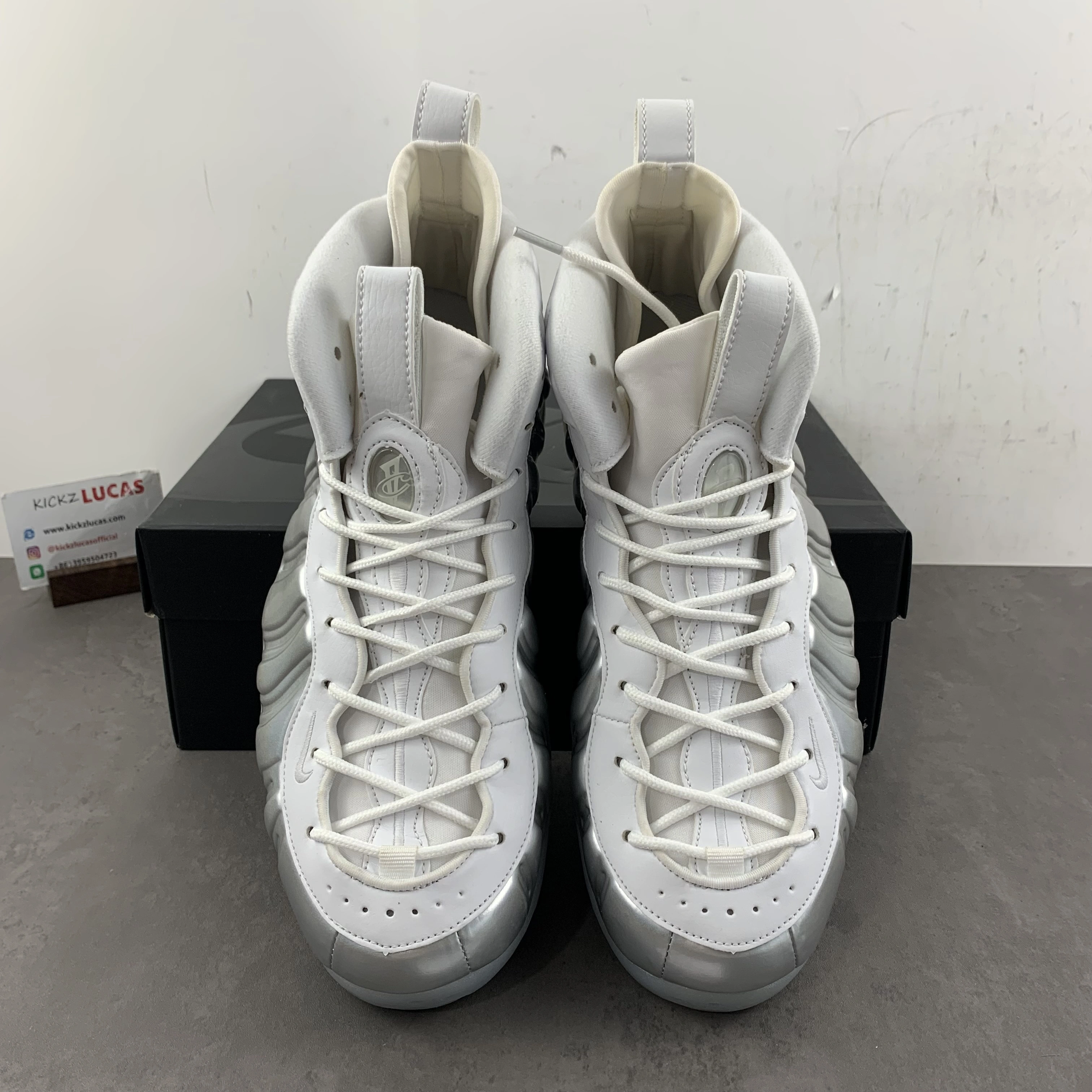 Air Foamposite One Chrome White AA3963- Bright 1273