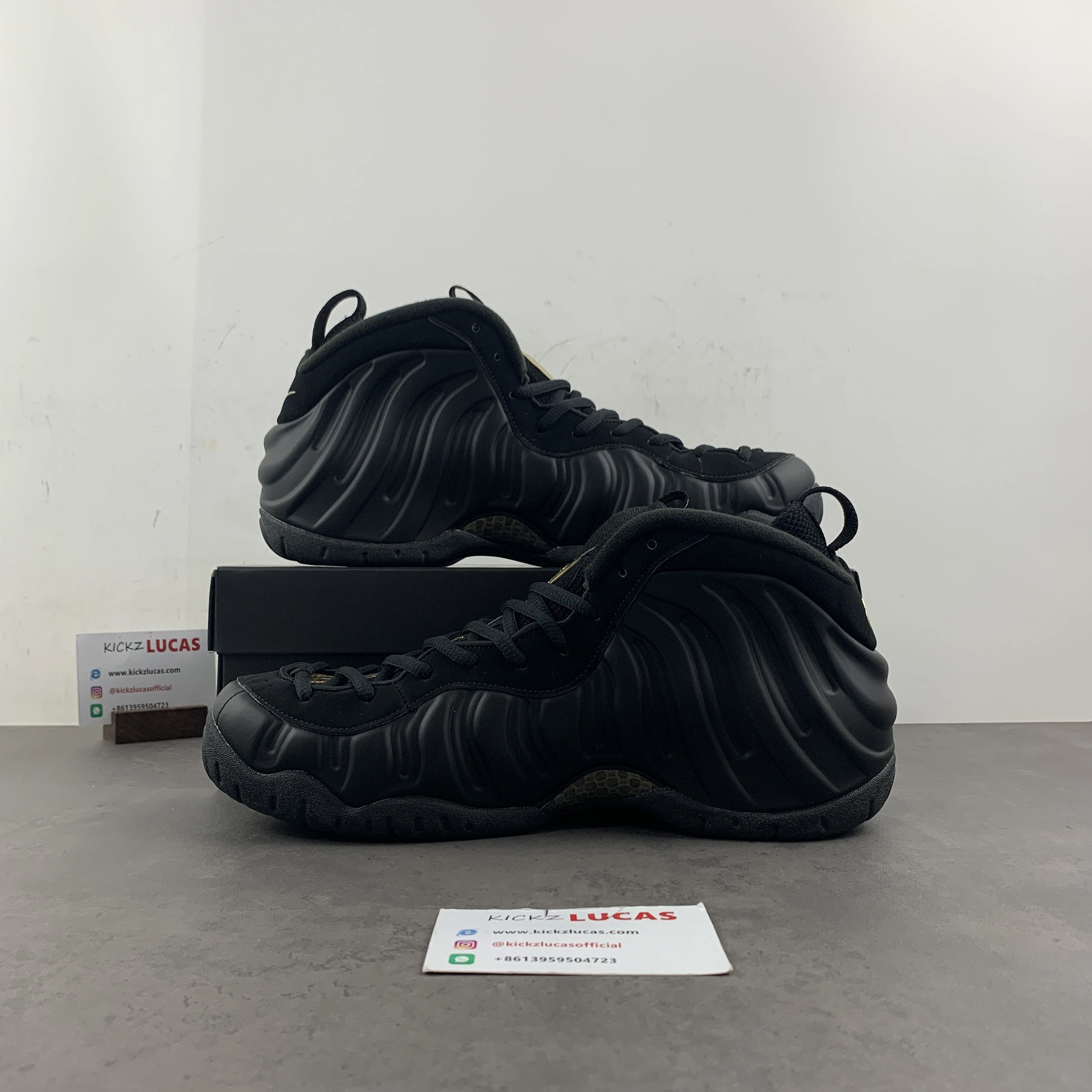 HighQuality Air Foamposite Pro Black Metallic Gold 624041- 1271