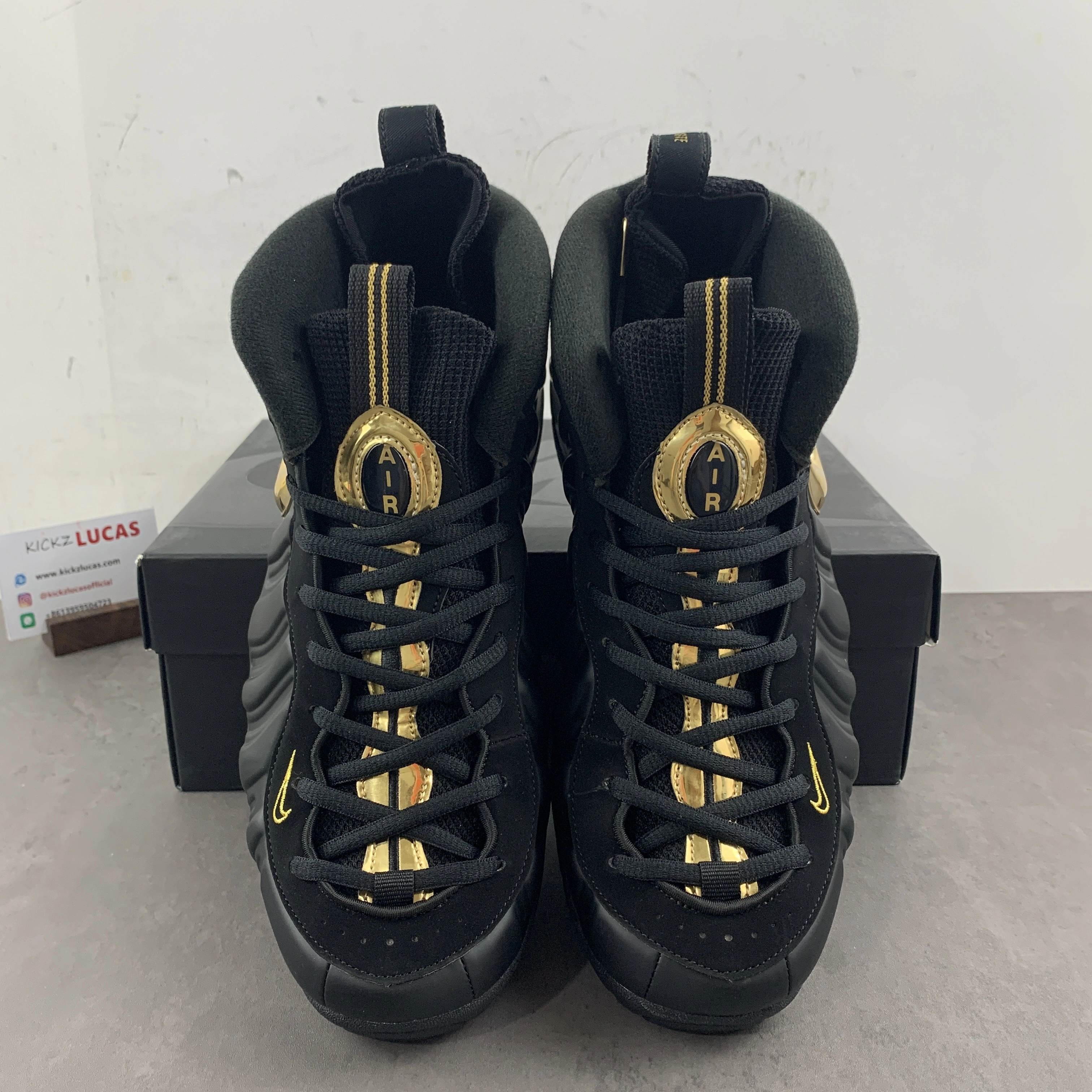 HighQuality Air Foamposite Pro Black Metallic Gold 624041- 1271
